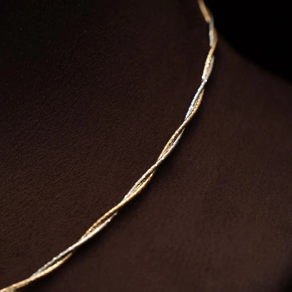 Dikshvi Zircon Hasli Necklace - Pink