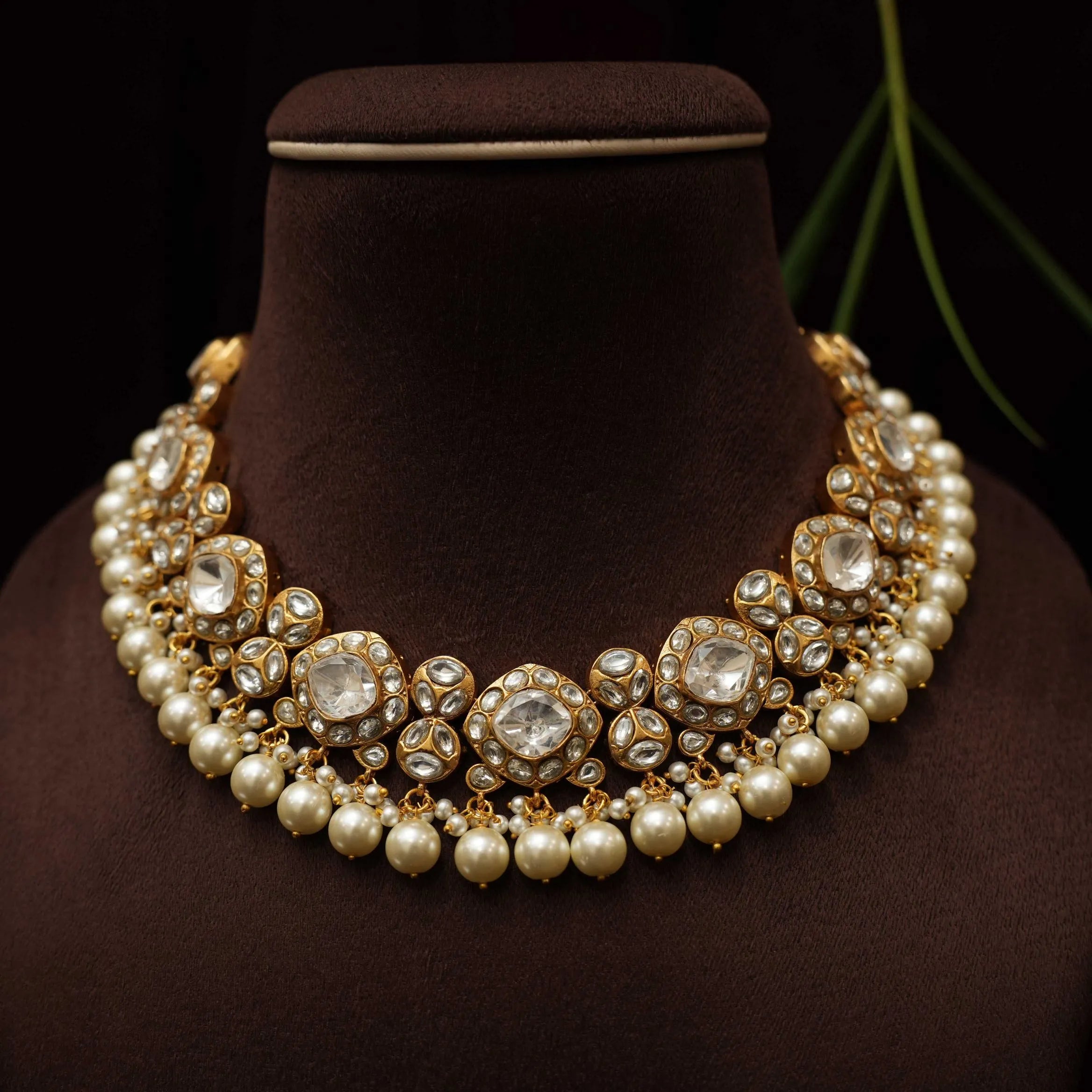 Disha Polki Choker - White