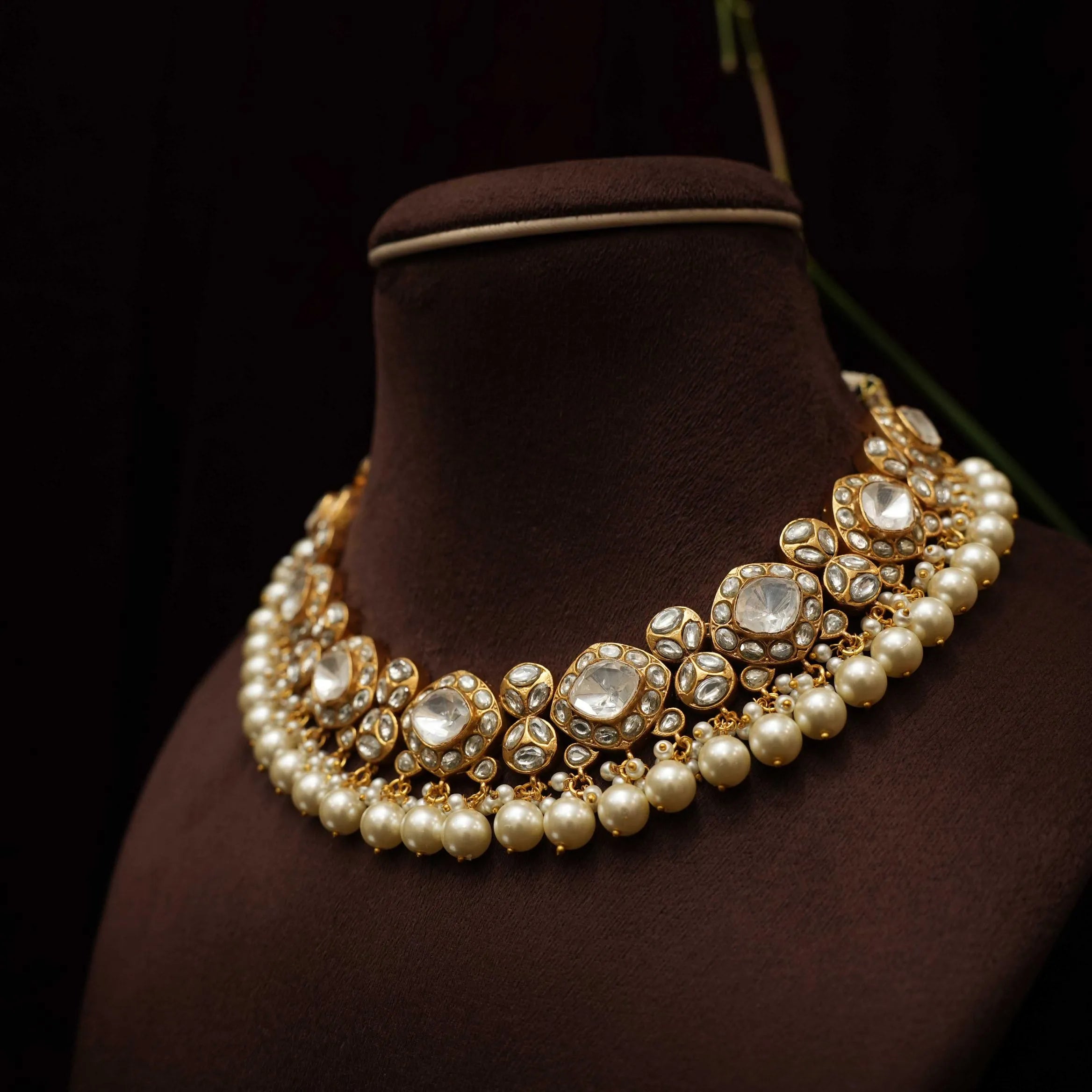 Disha Polki Choker - White