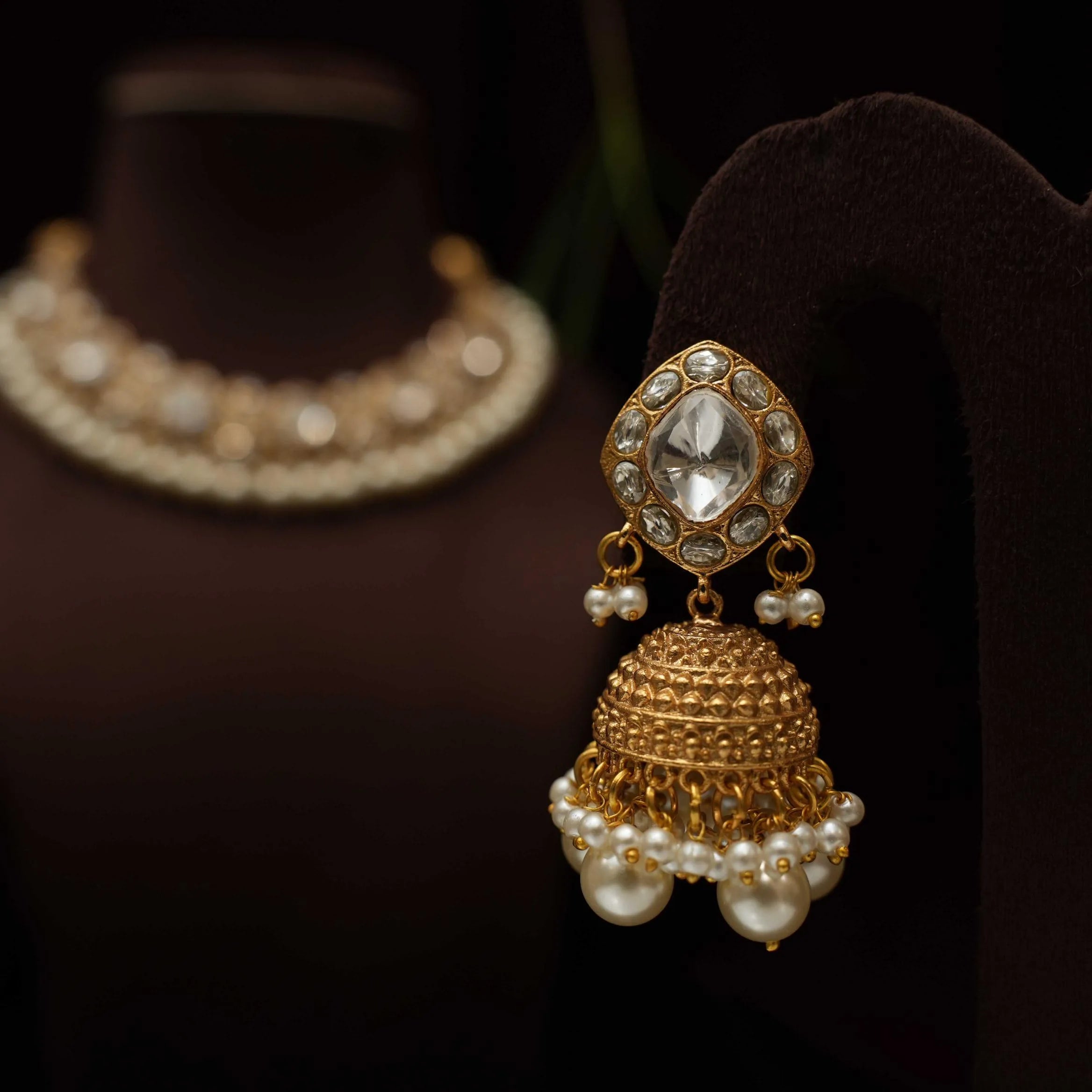 Disha Polki Choker - White