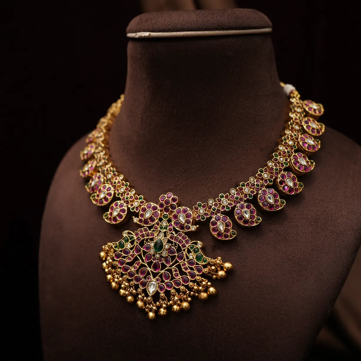 Diya Antique Mango Necklace - Short