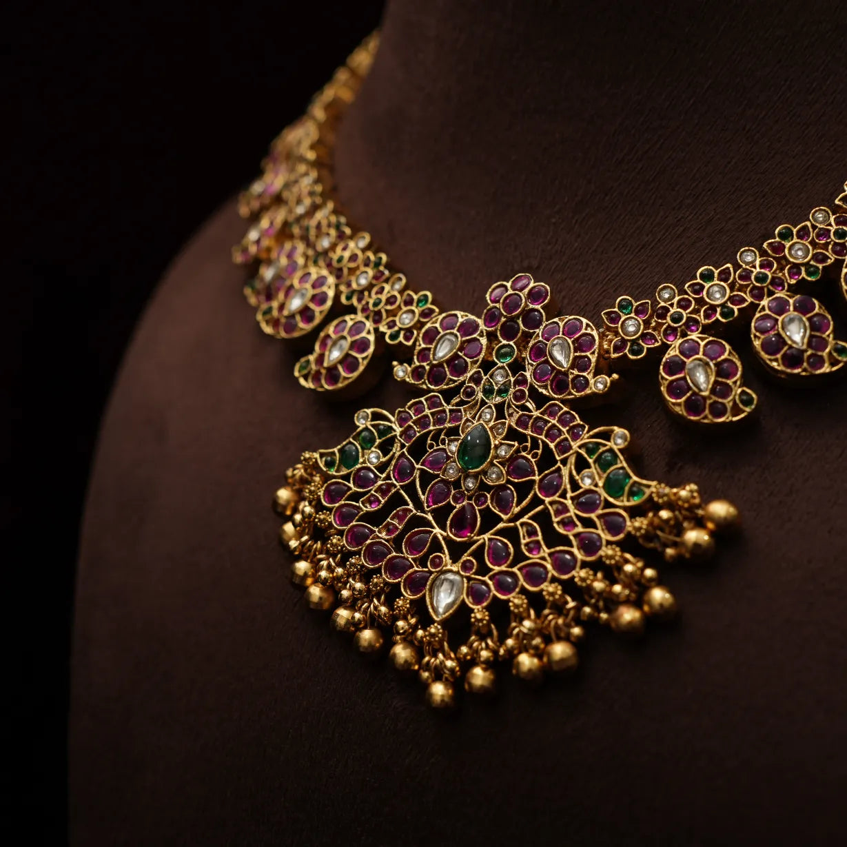 Diya Antique Mango Necklace - Short