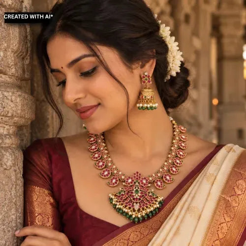 Diya Antique Mango Necklace - Lina Short