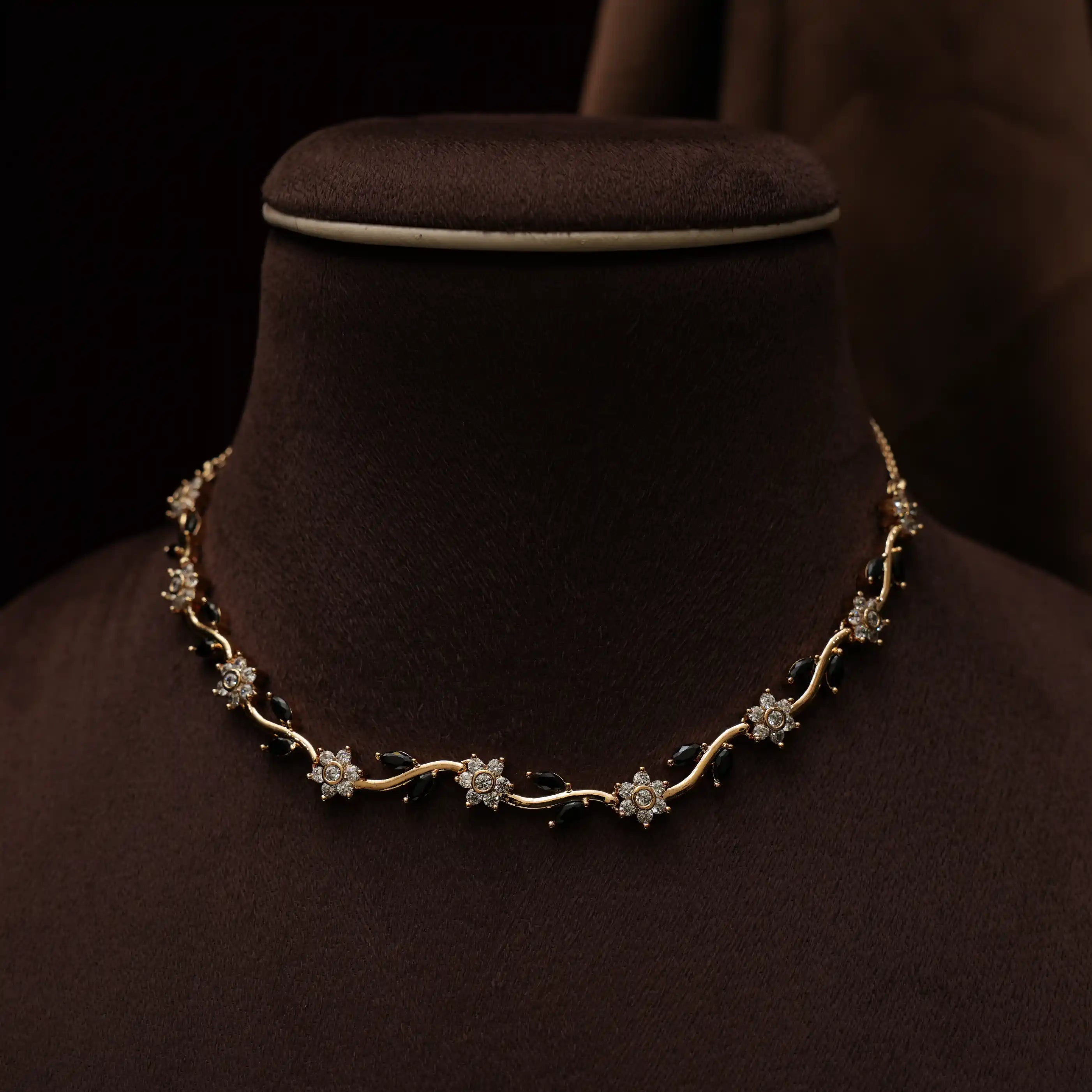Drishti Zircon Necklace - Black