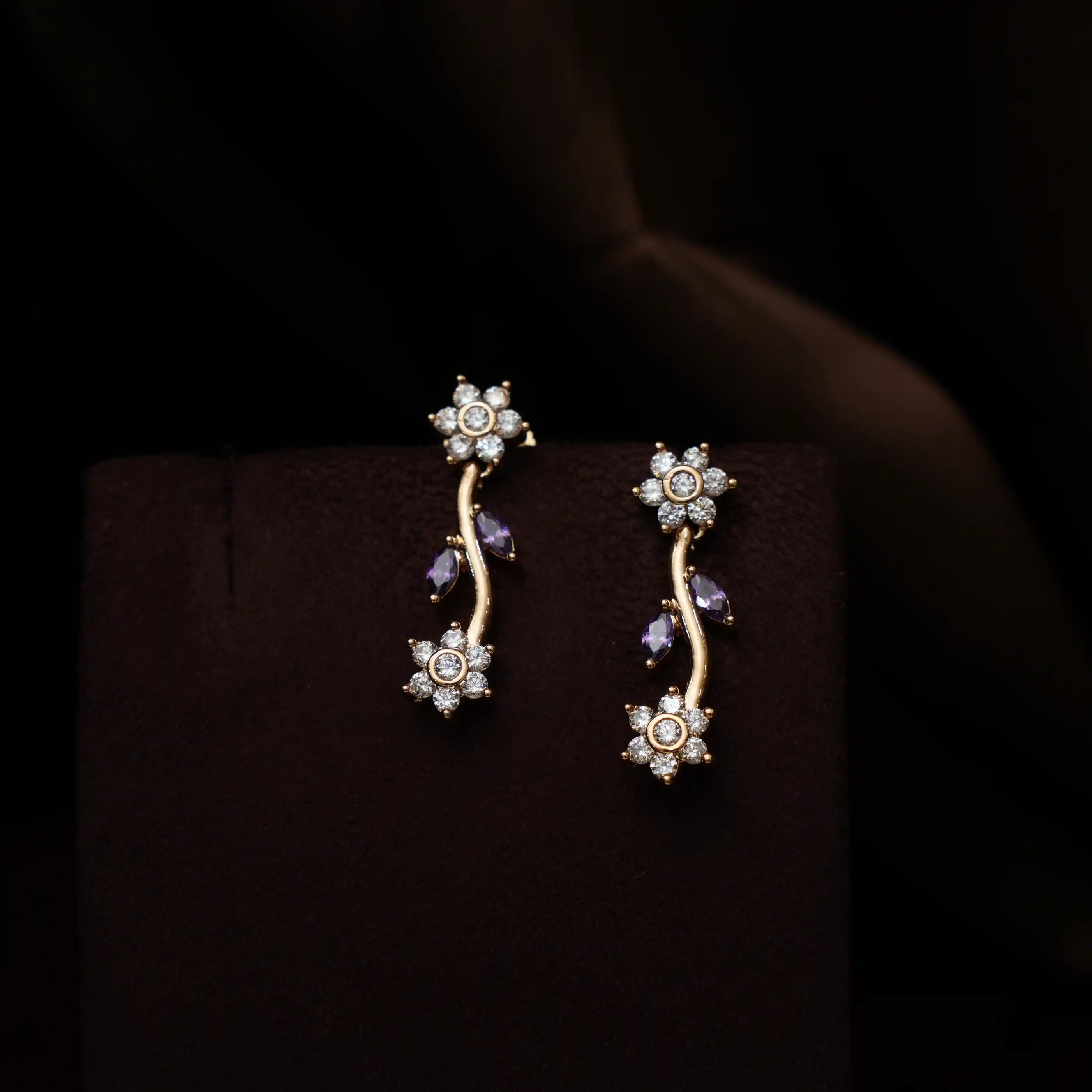 Drishti Zircon Necklace - Purple