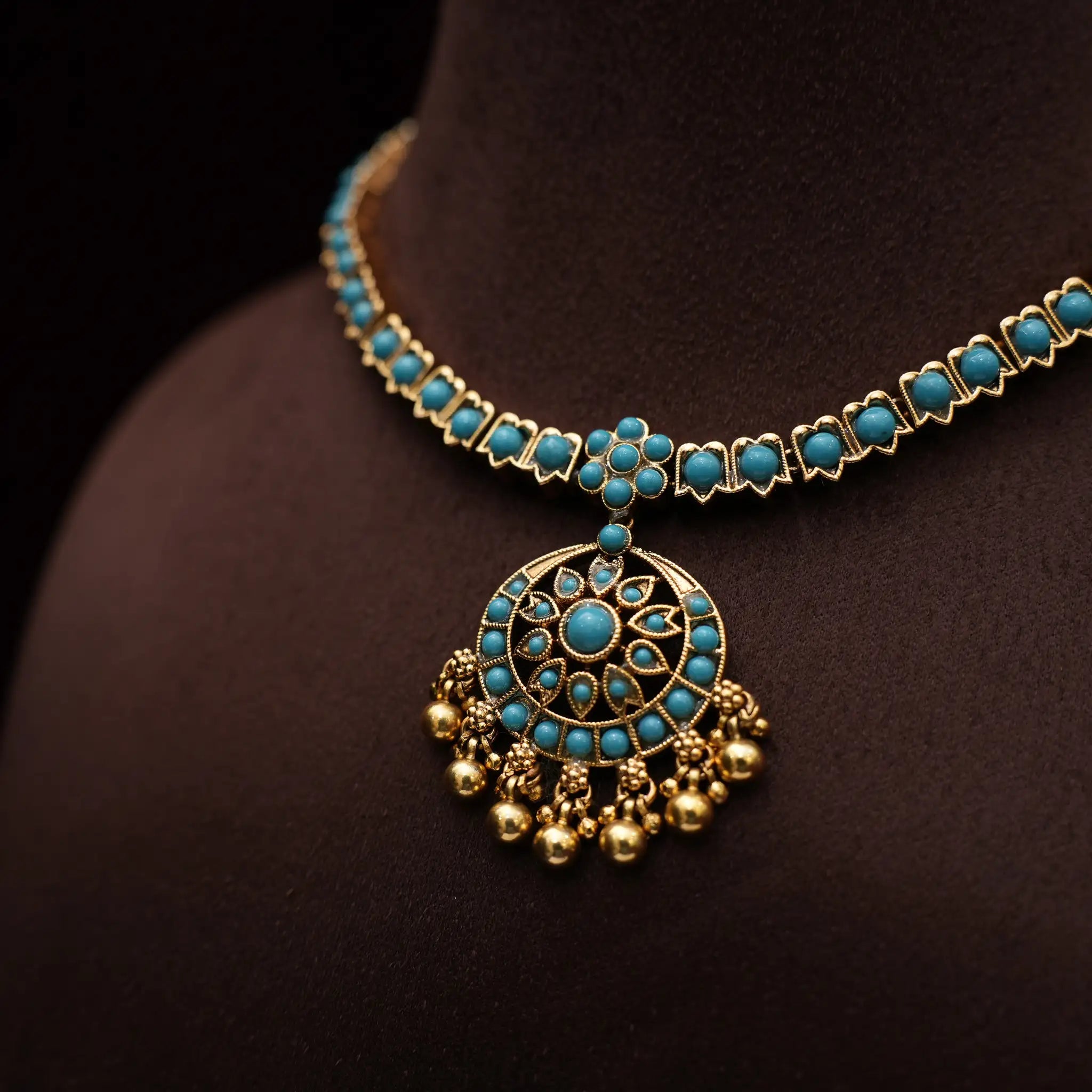 Dutt Antique Necklace - Turquoise