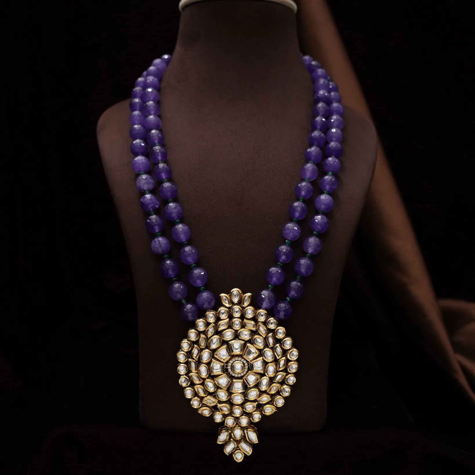 Ehimaya Beaded Kundan Necklace