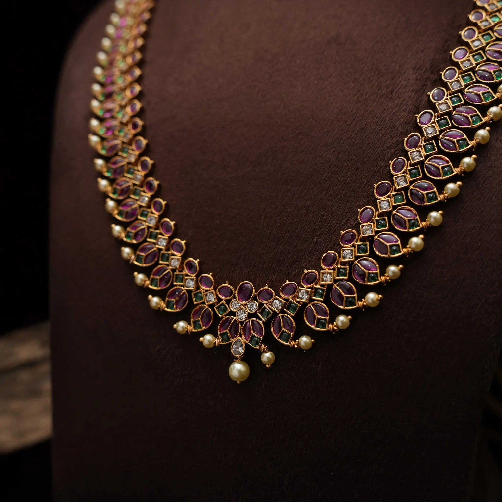 Ekaja Antique Necklace - Red & Green