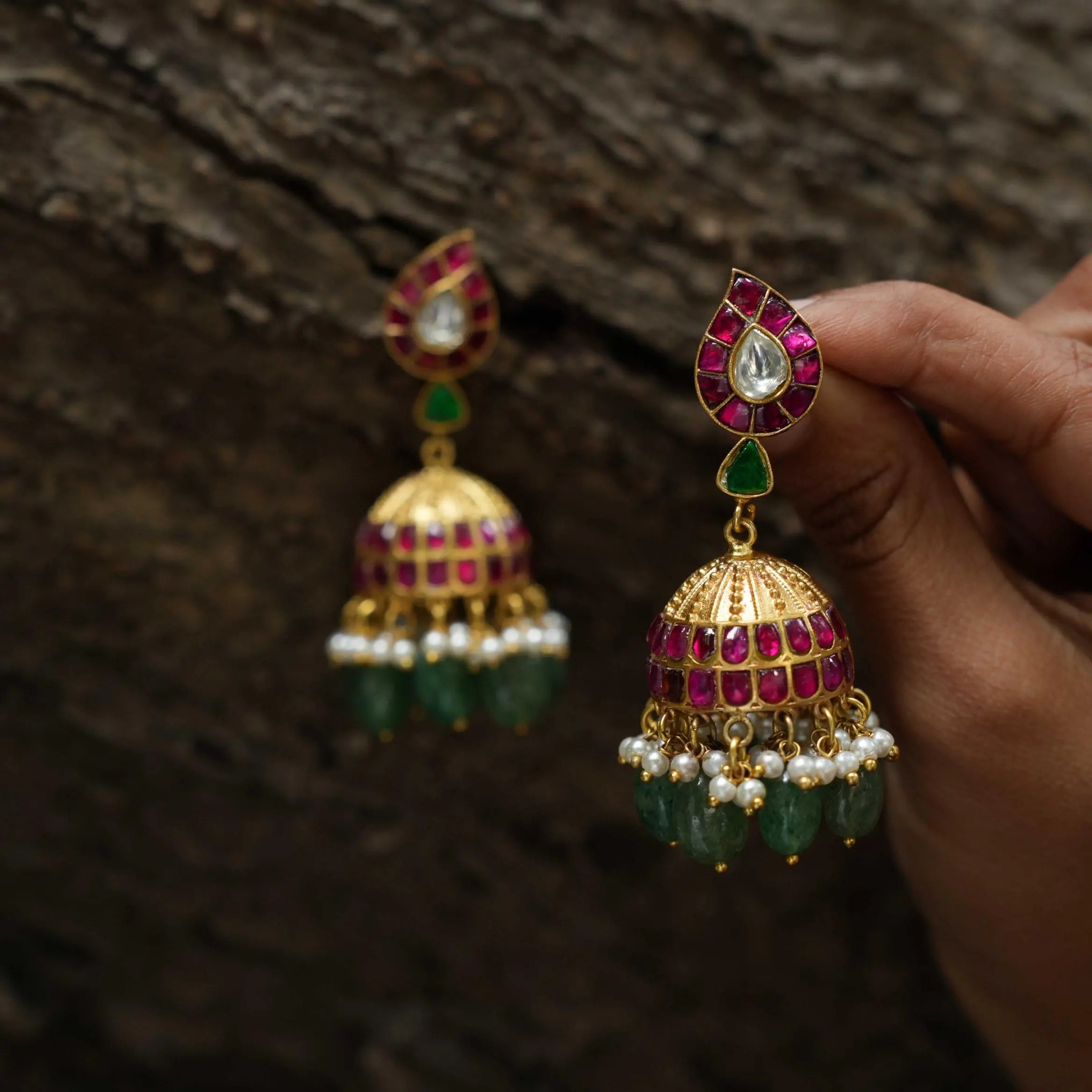Ekanika Antique Jhumka Earrings