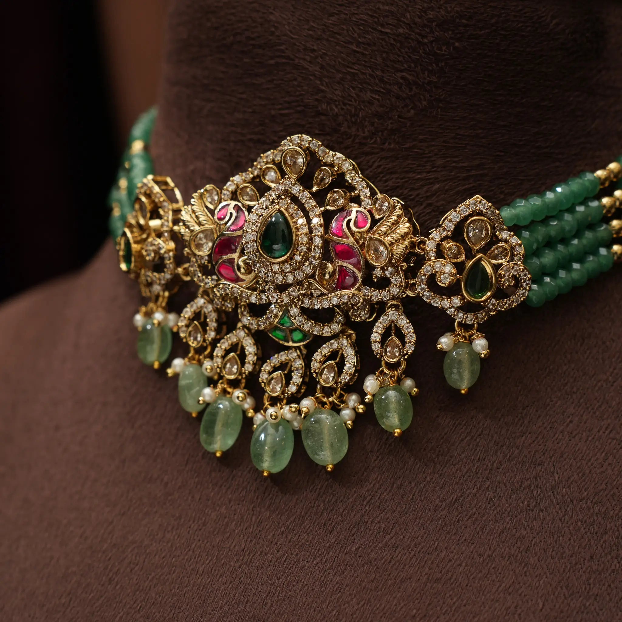 Ekisha Beaded Polki Choker
