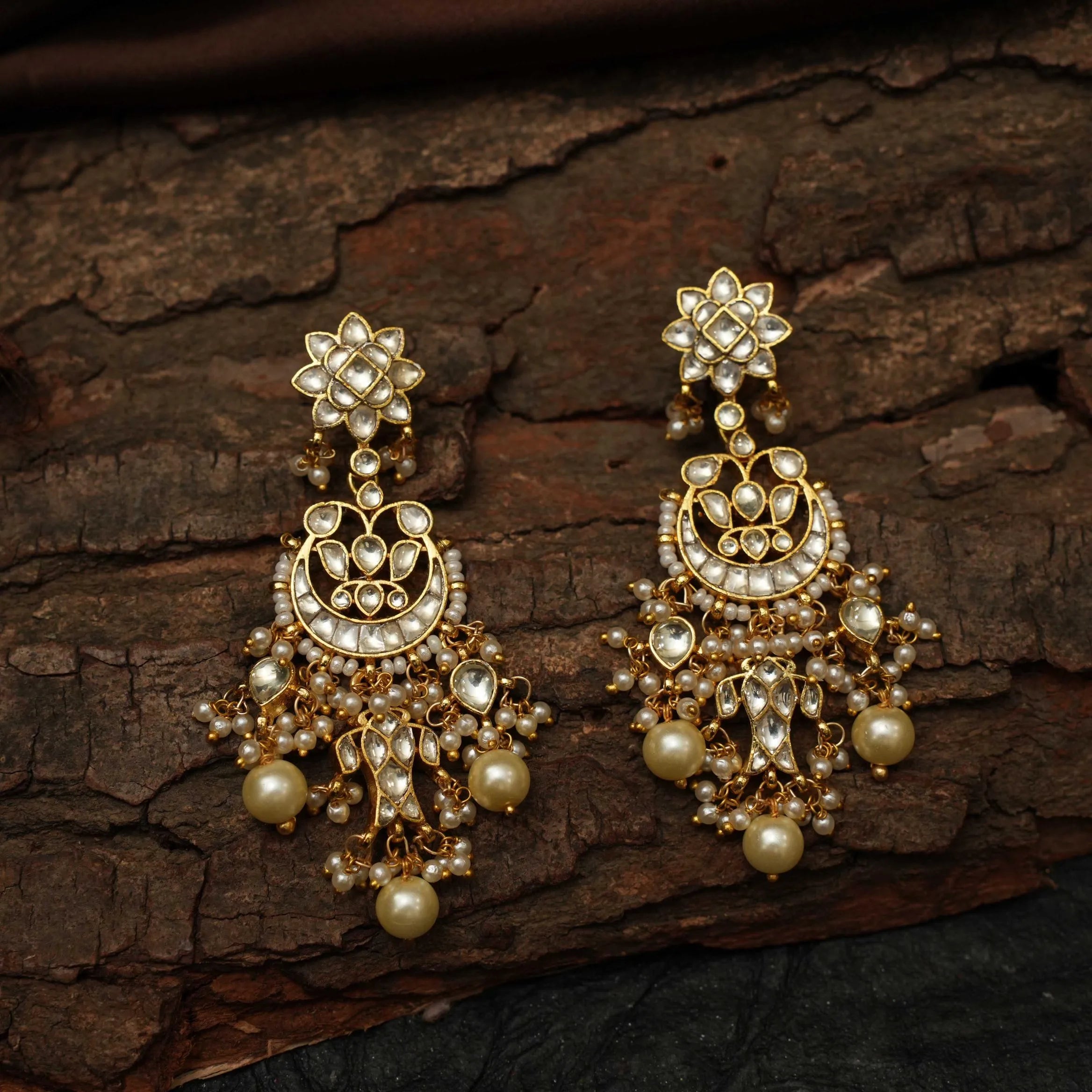 Eliana Polki Chandbali Earrings