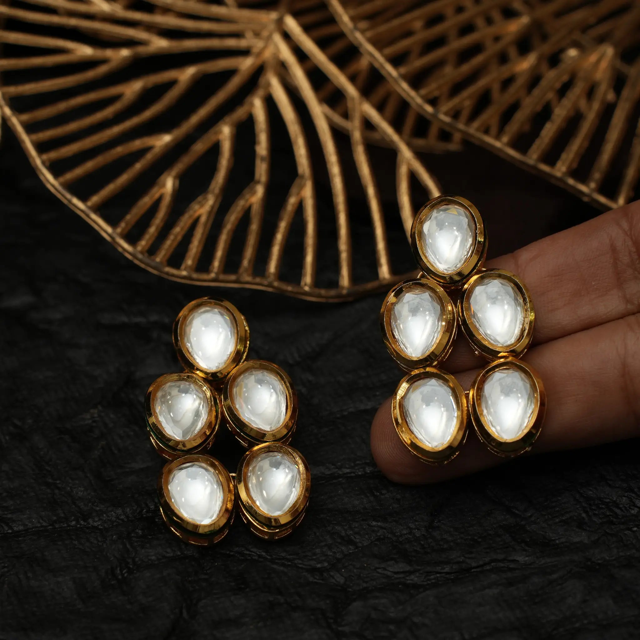 Elias Kundan Earrings