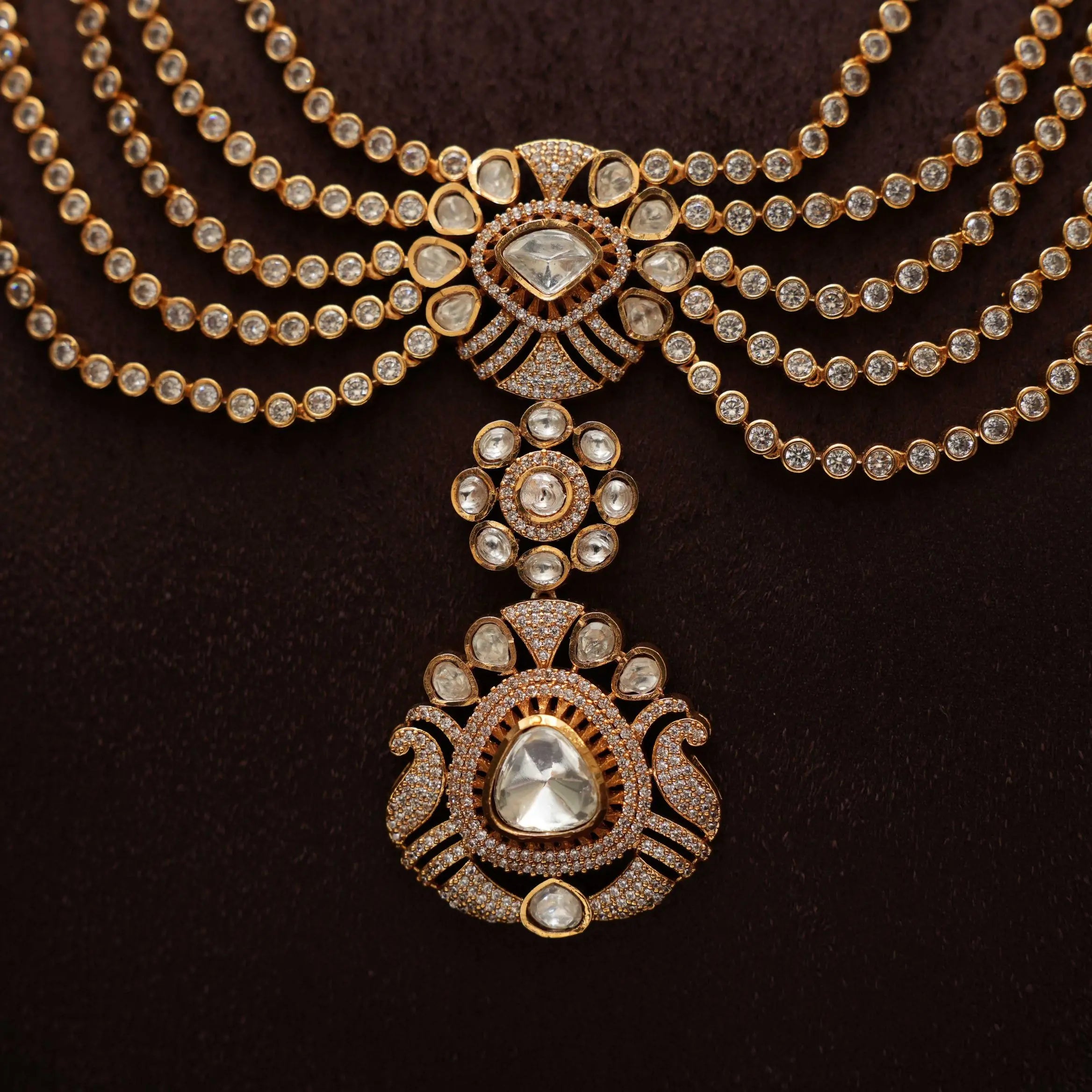 Elisha Layered Polki Necklace