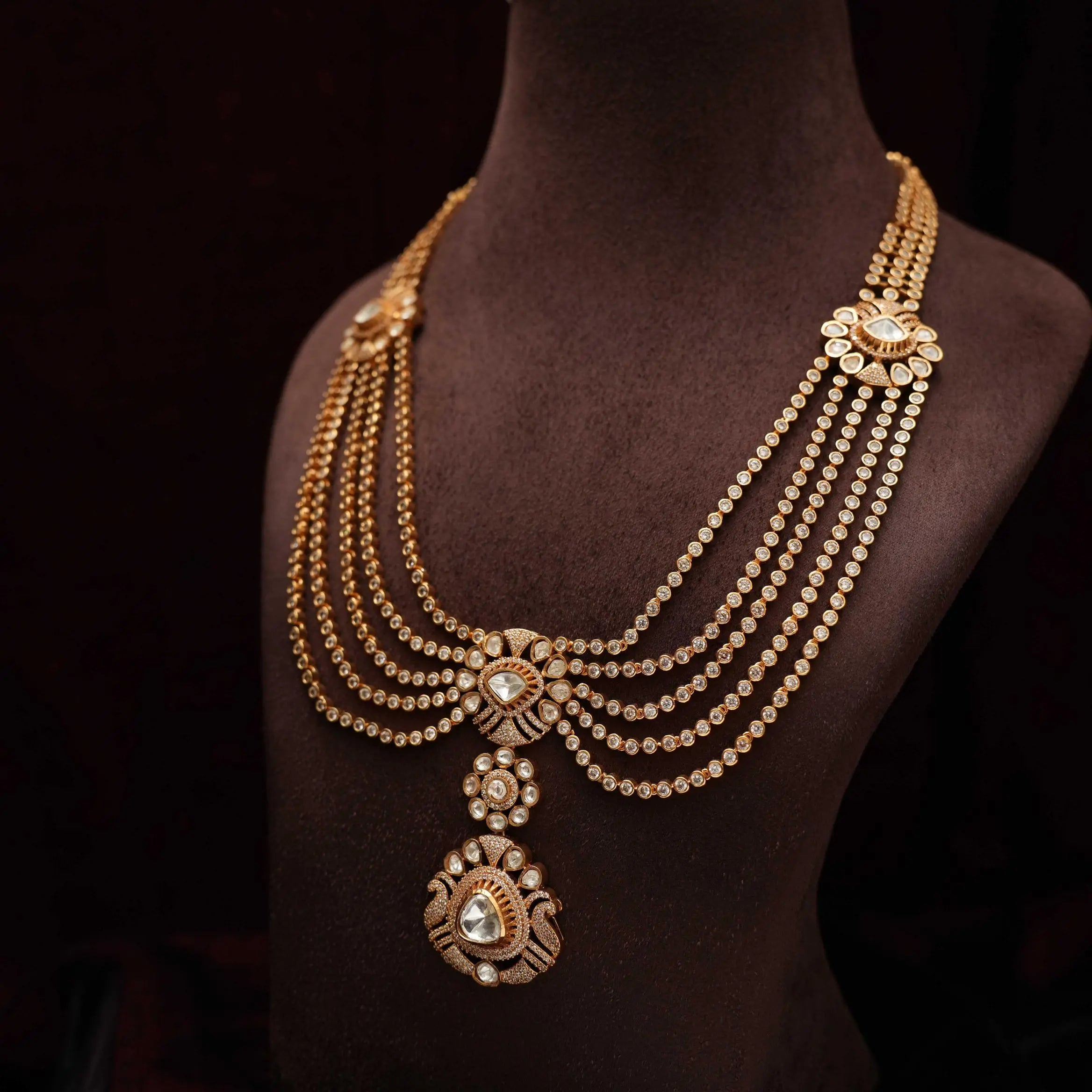 Elisha Layered Polki Necklace