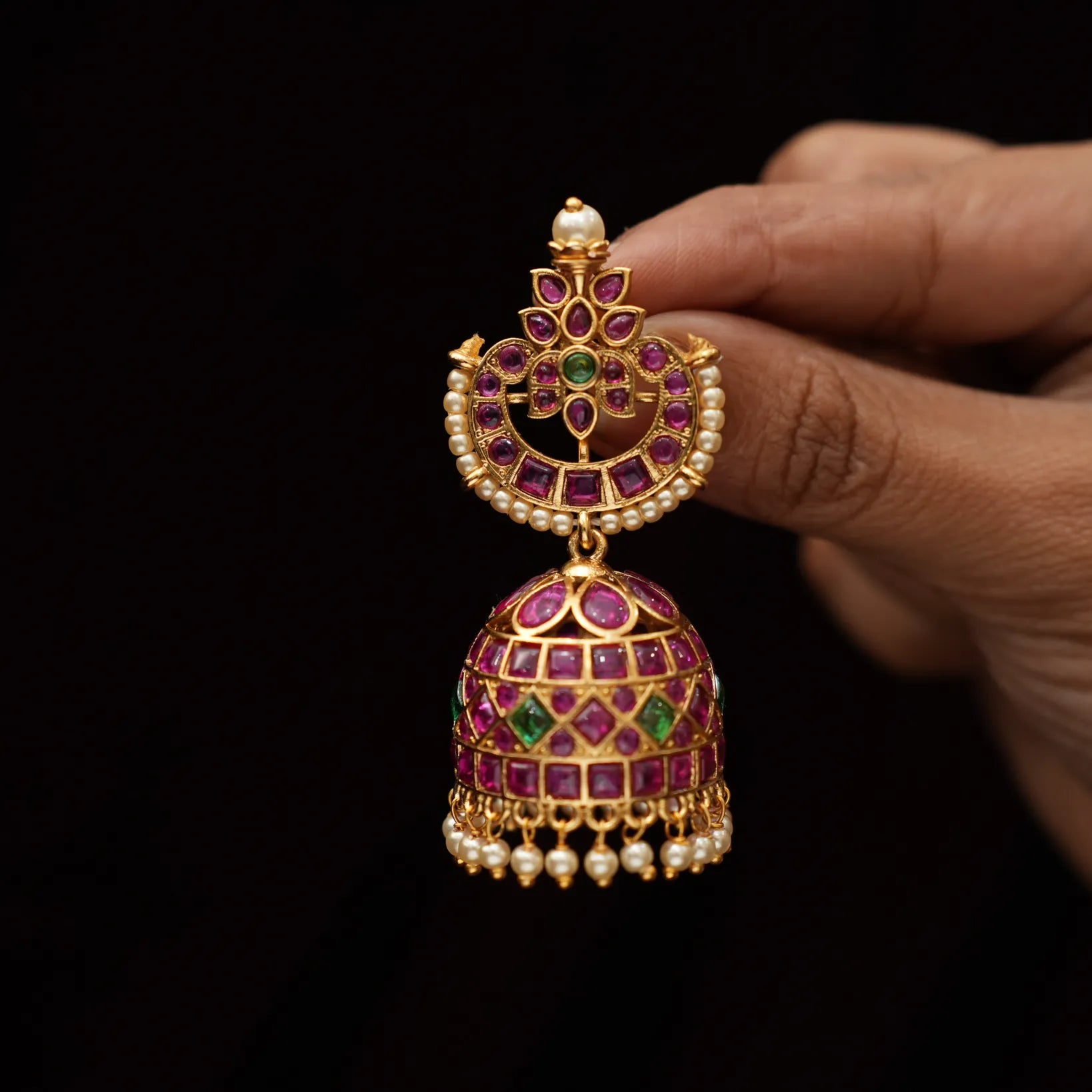 Emika Antique Jhumka Earrings