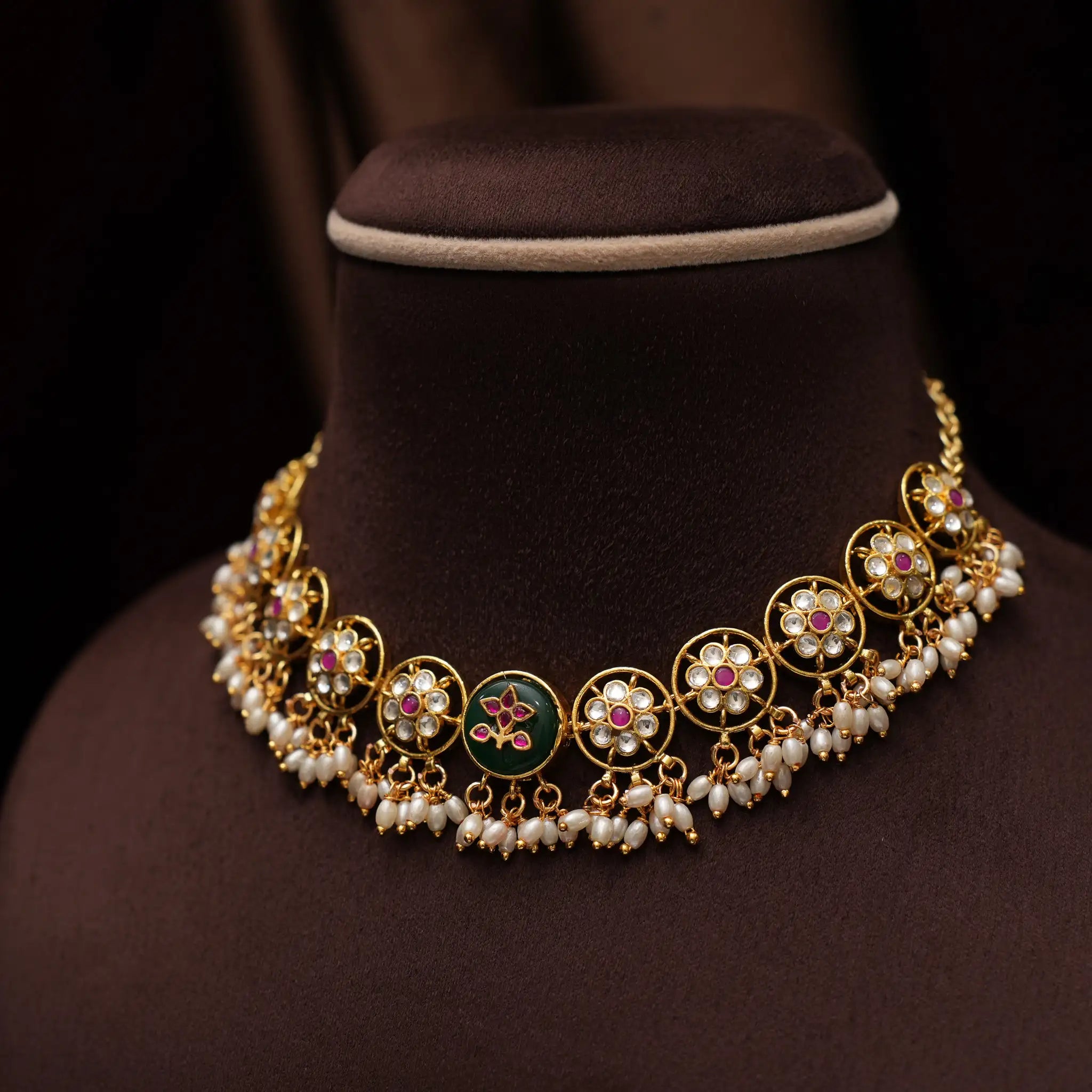 Emory Polki Necklace - White