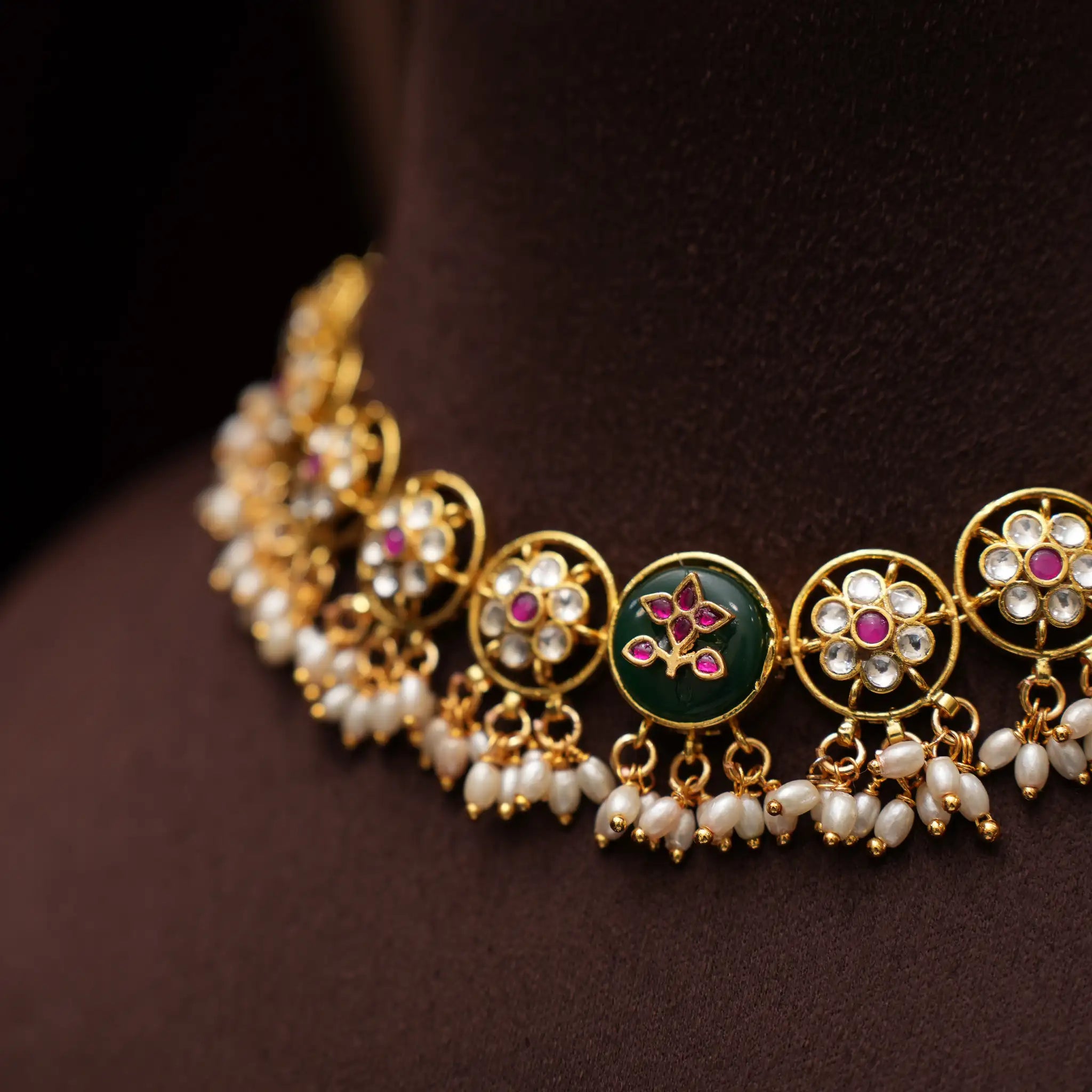Emory Polki Necklace - White