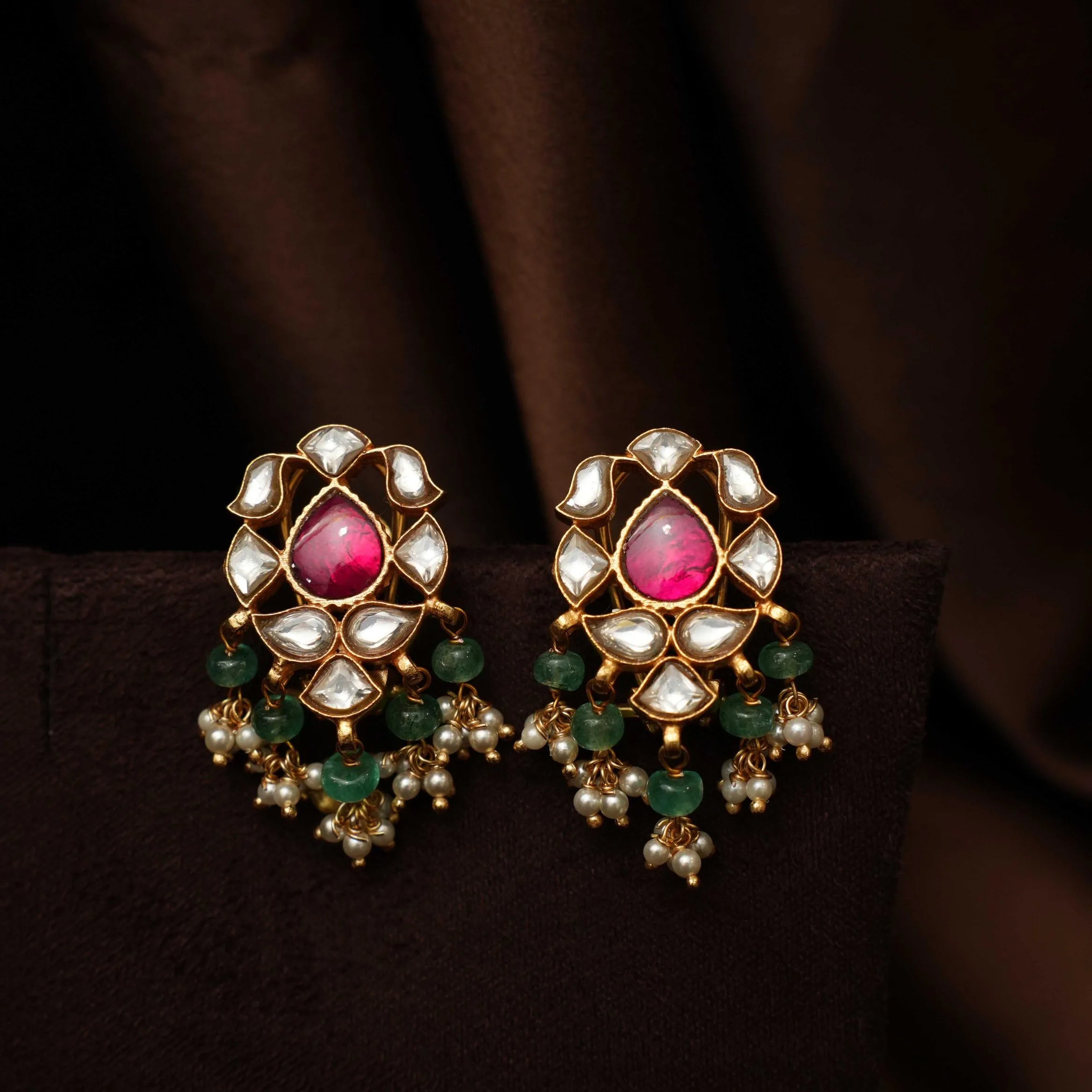 Erisha Silver Earrings - White