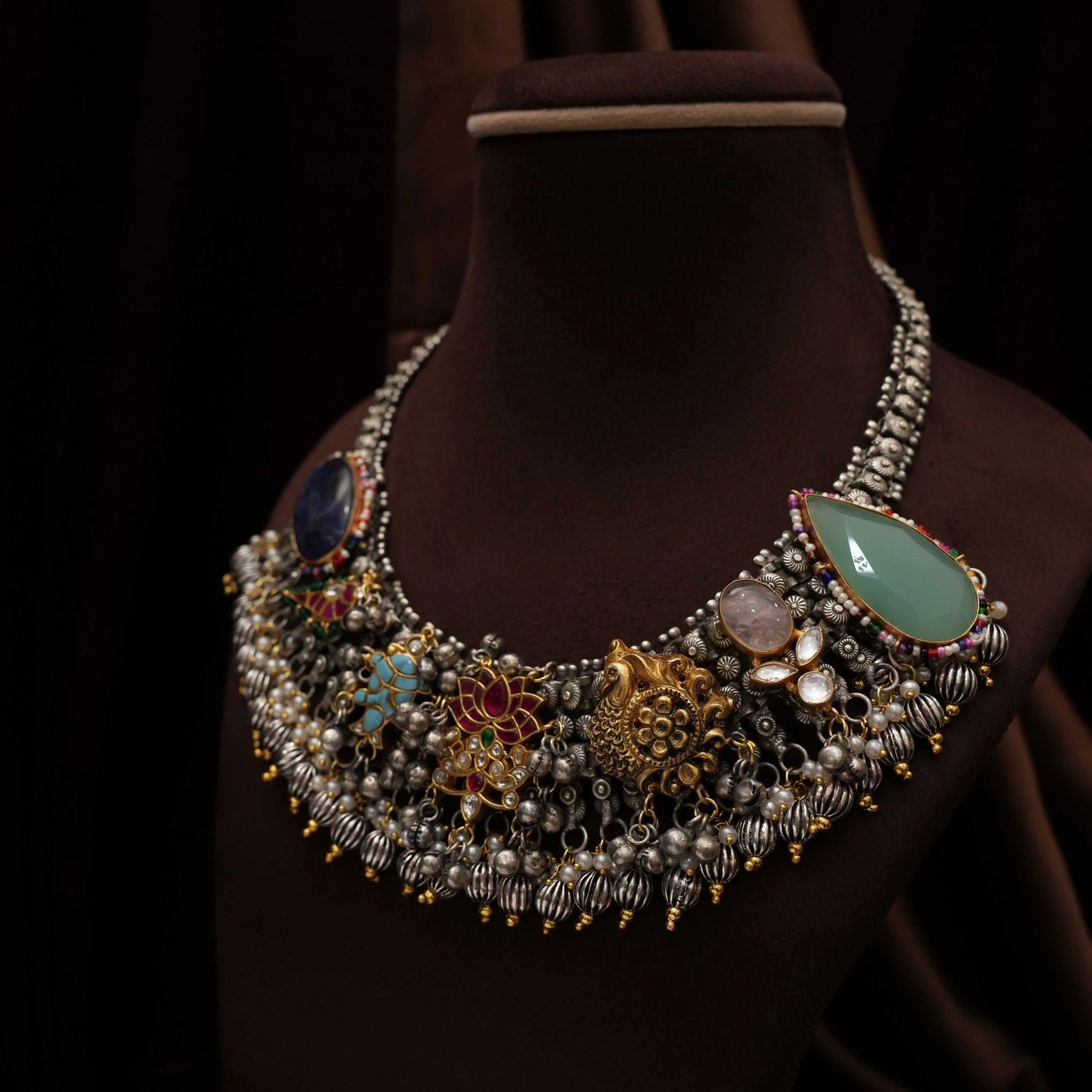 Eshani Antique Dual Tone Necklace
