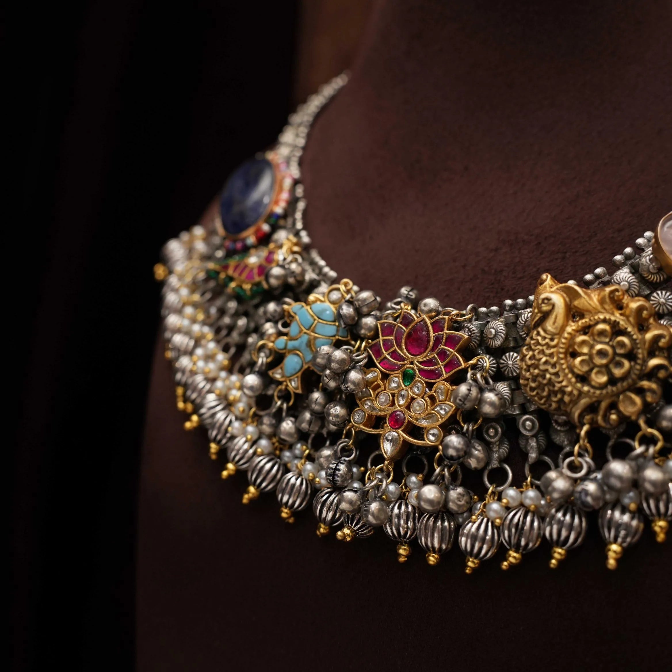 Eshani Antique Dual Tone Necklace