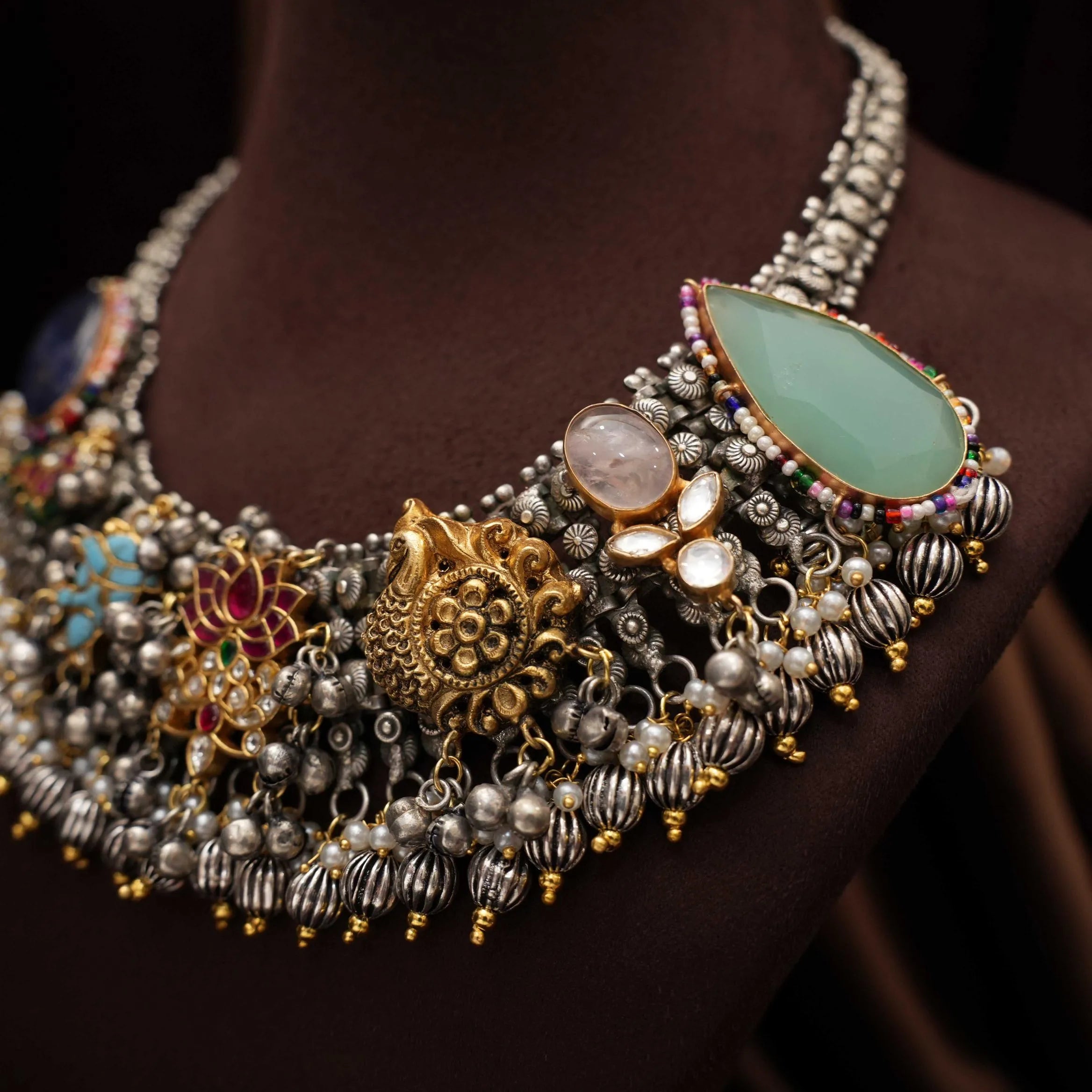 Eshani Antique Dual Tone Necklace