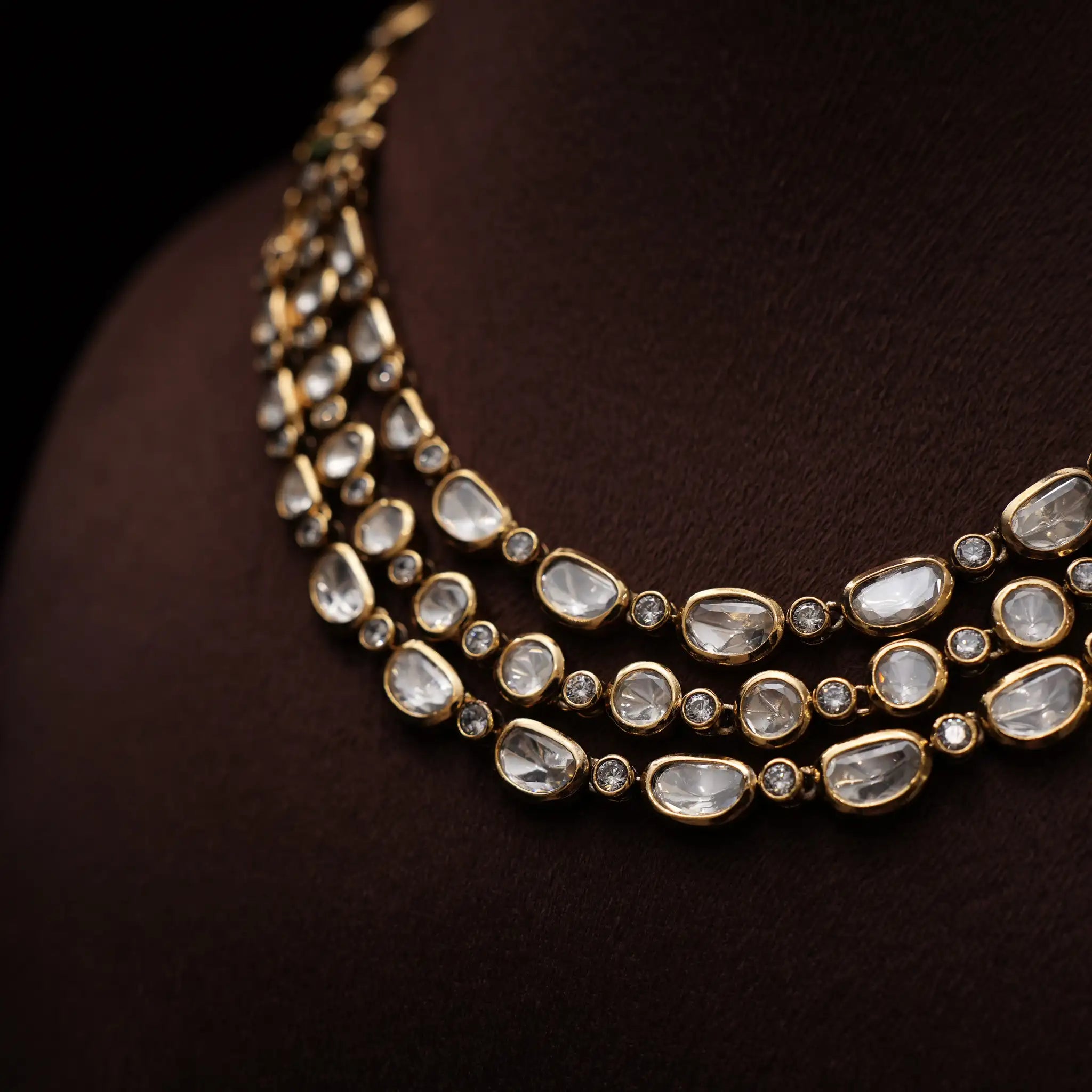 Eshika Victorian Polki Necklace - Green