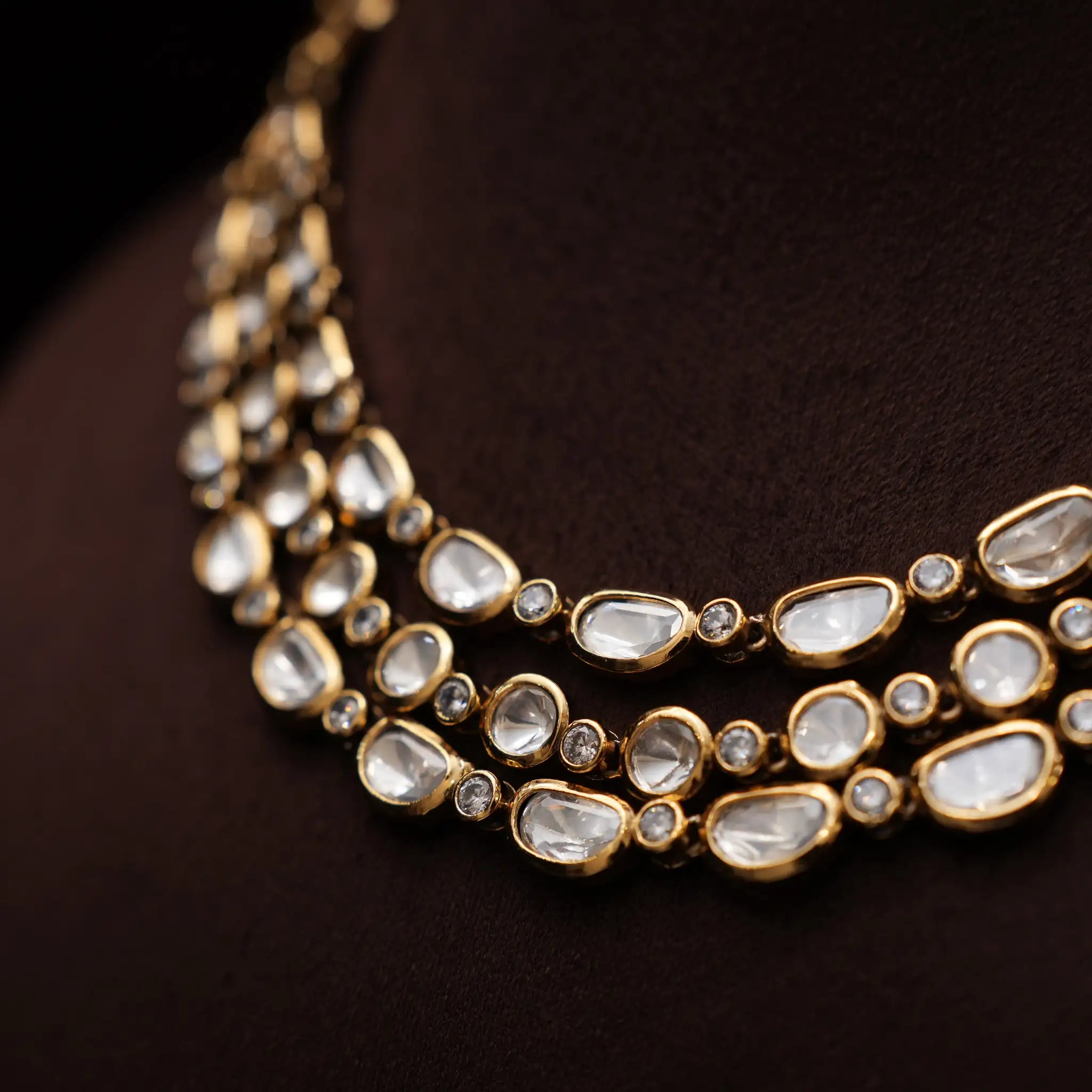 Eshika Victorian Polki Necklace - White