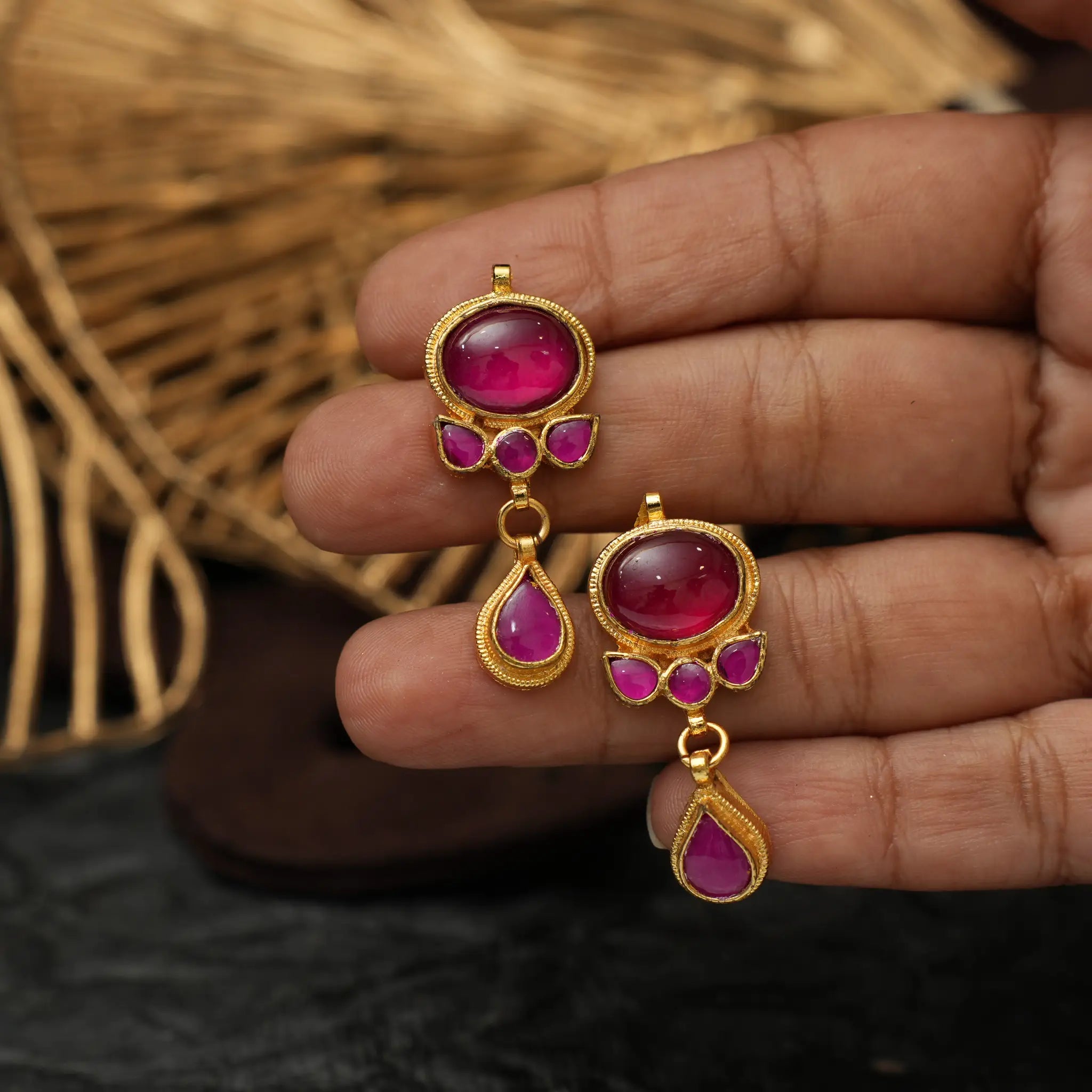 Eshu Polki Designer Earrings