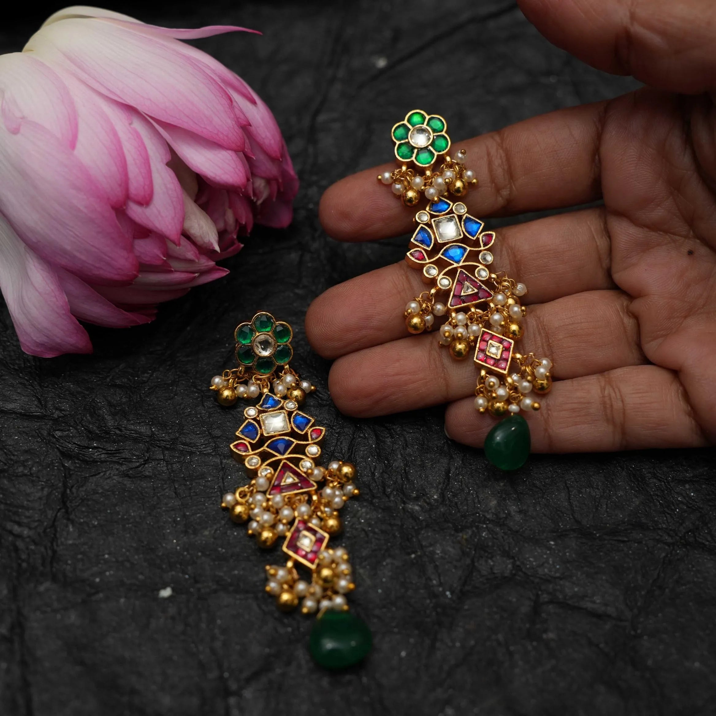 Fahari Polki Designer Earrings