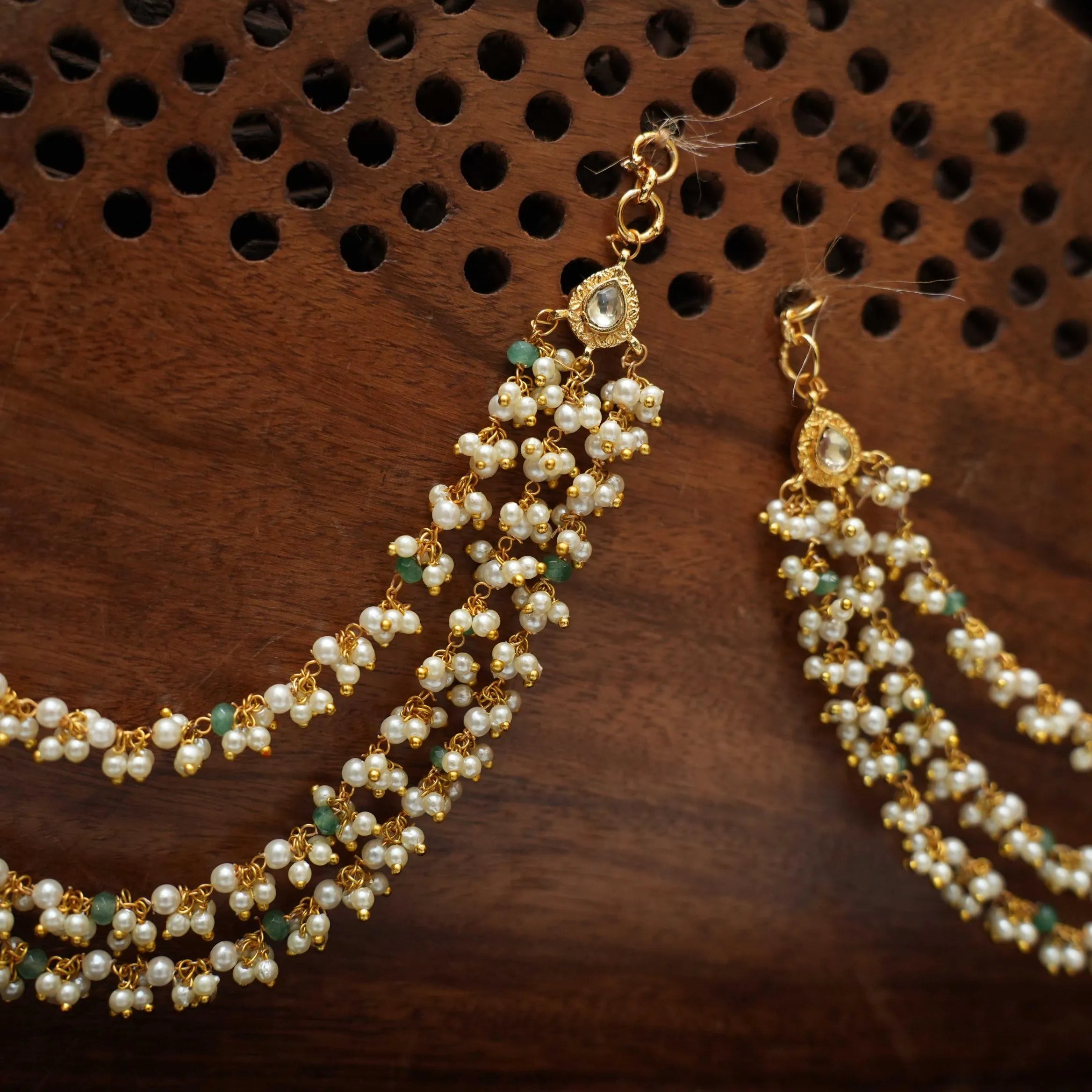 Faleesha Polki Ear Chain