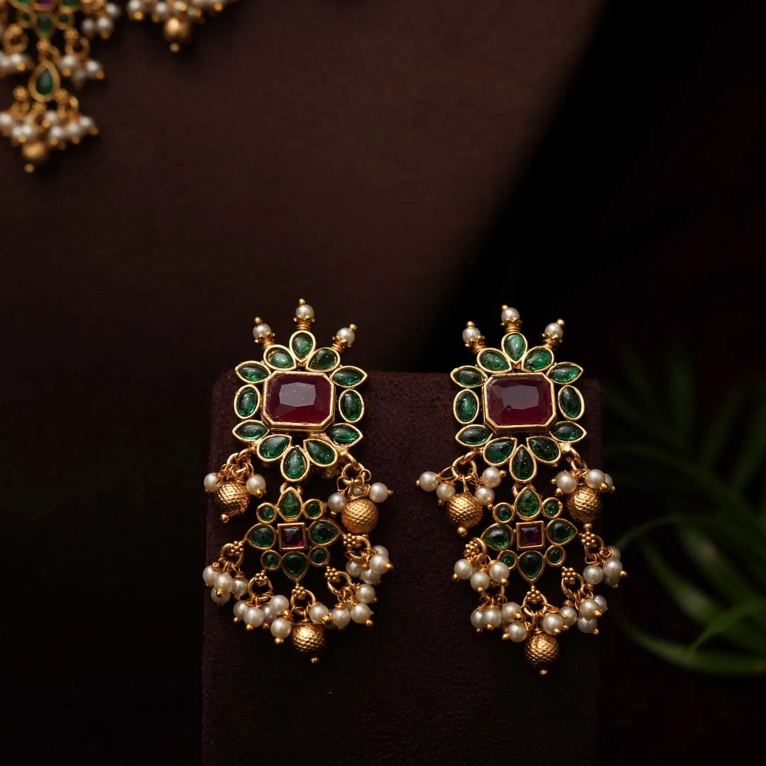 Falisha Guttupusulu Necklace - Green - Rimli Boutique