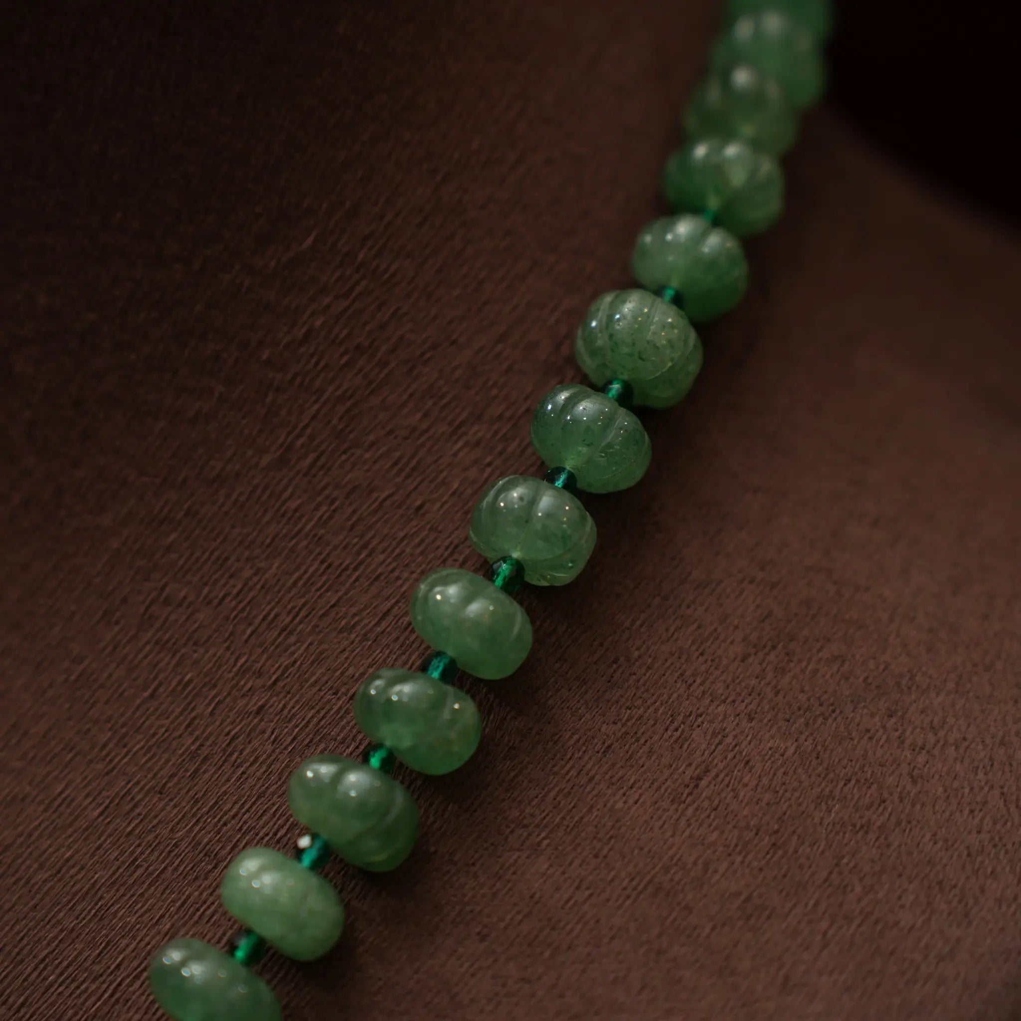 Fanisha Polki Beaded Necklace - Red