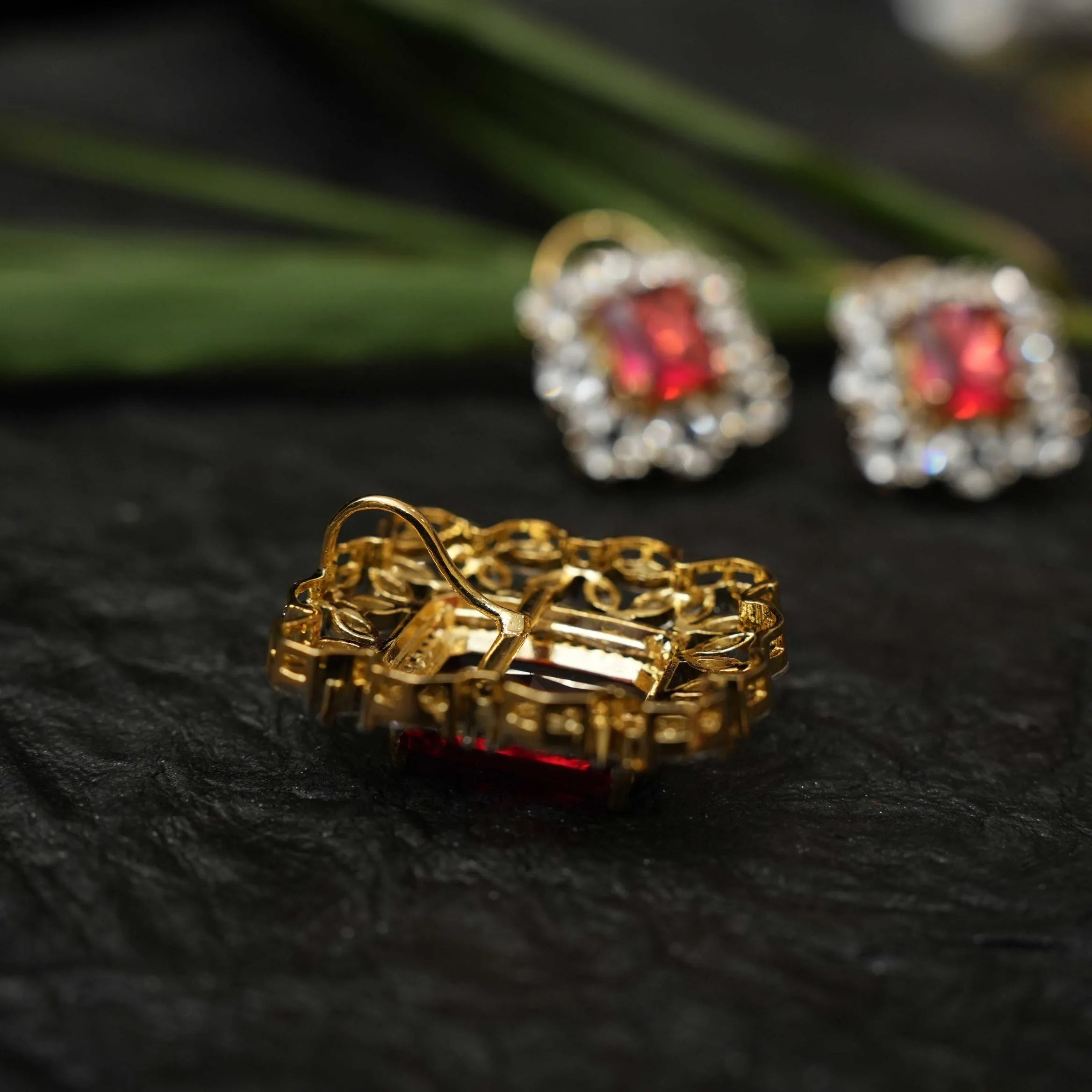 Faria Zircon Pendant - Red