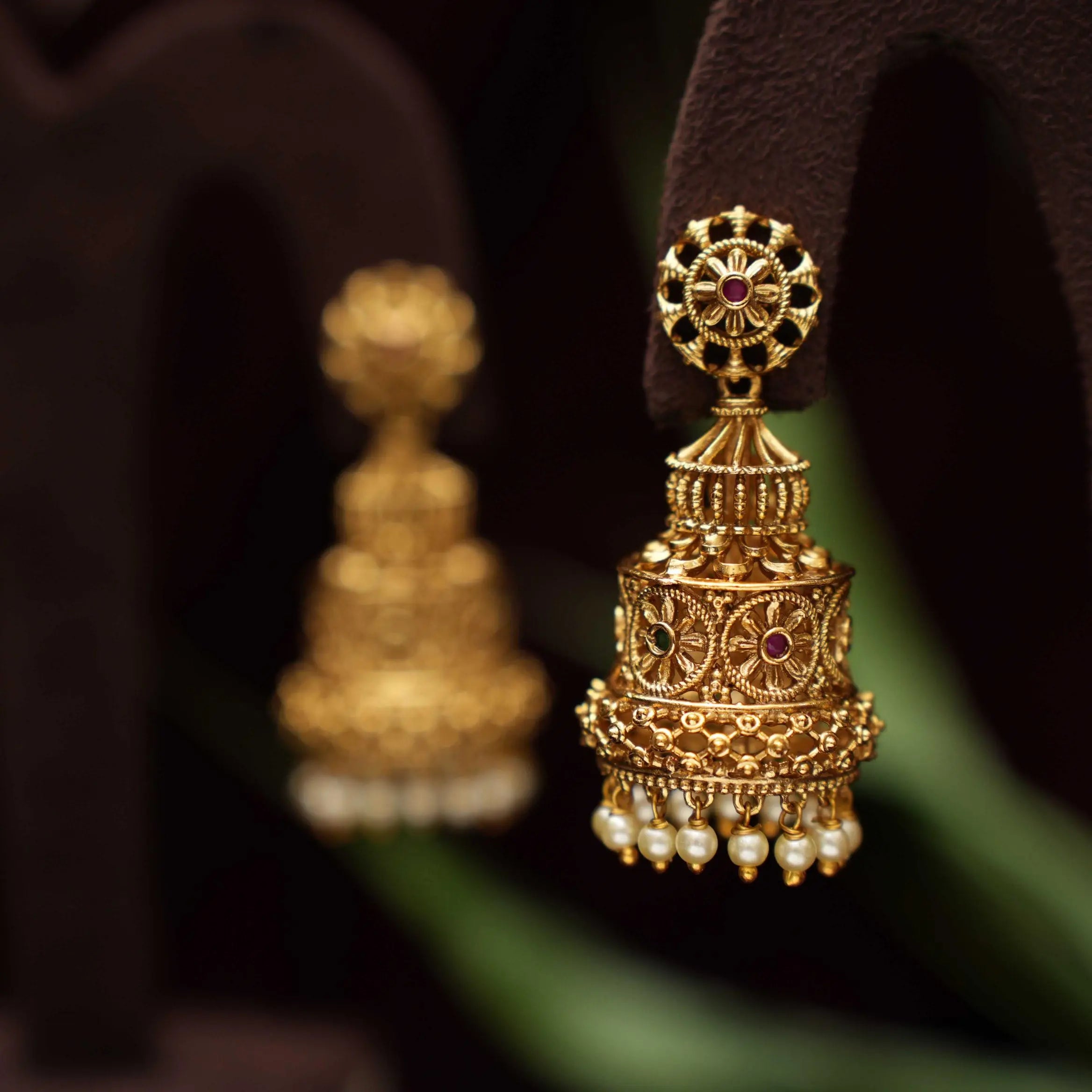 Farida Antique Jhumka Earrings