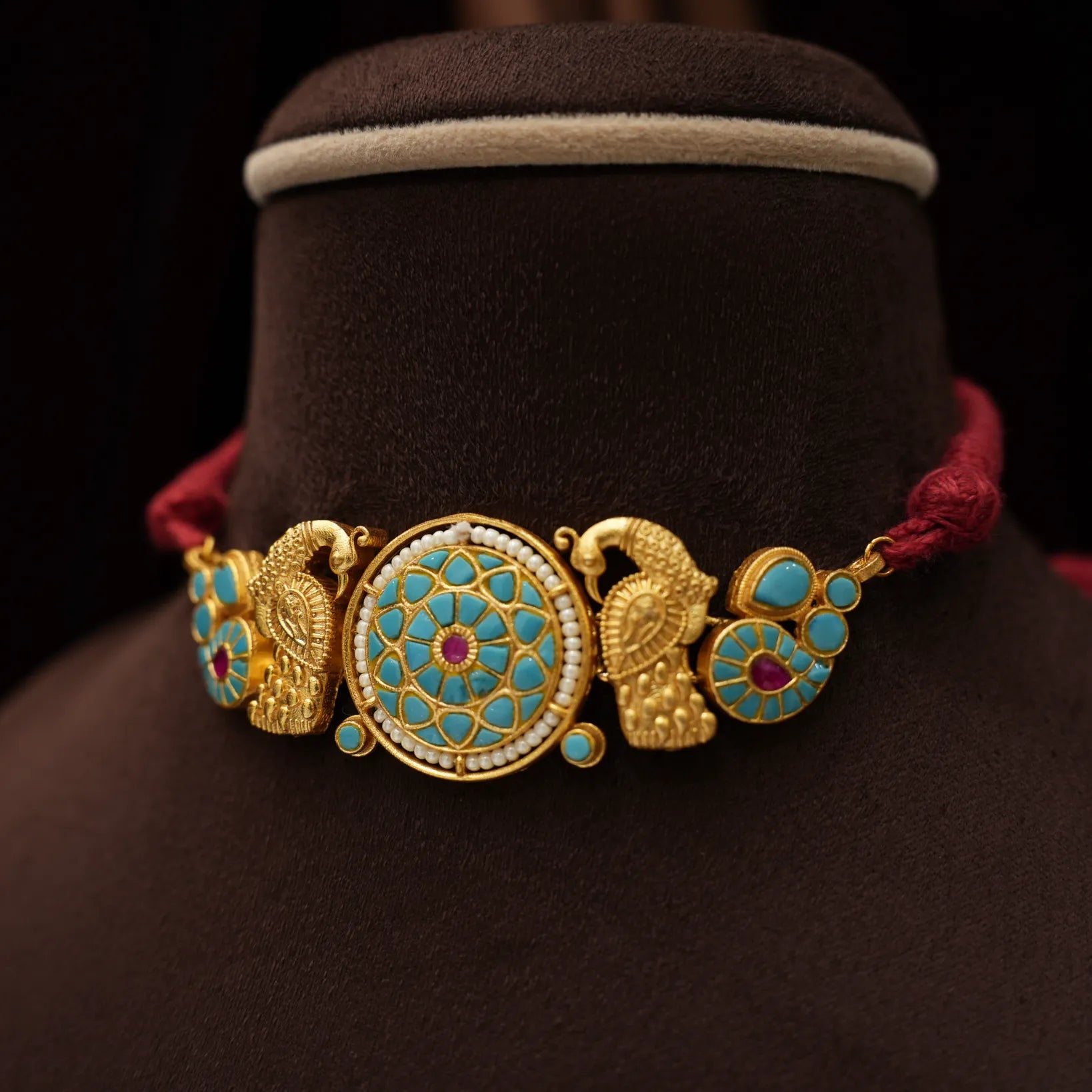 Finika Polki Choker - Turquoise