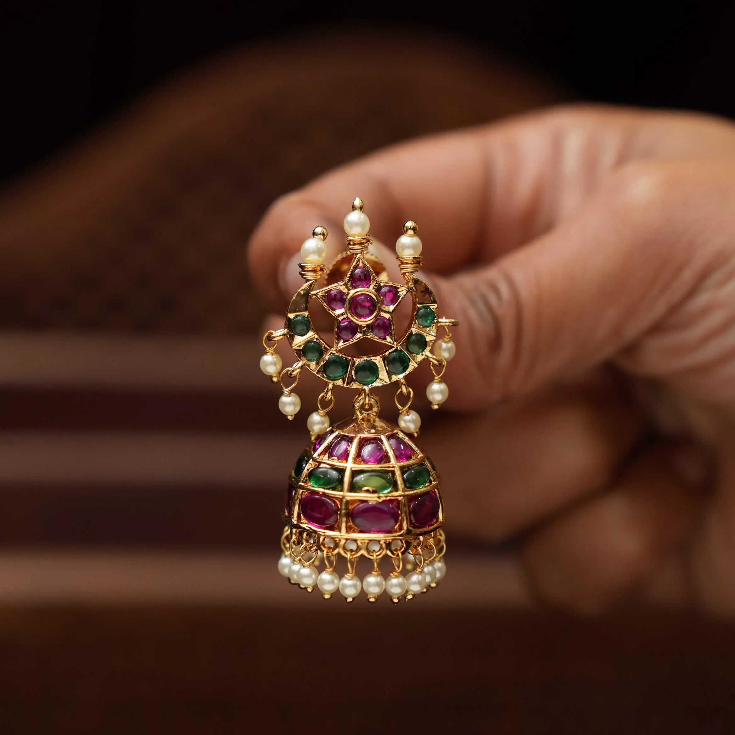 Fiona Antique Jhumka Earrings