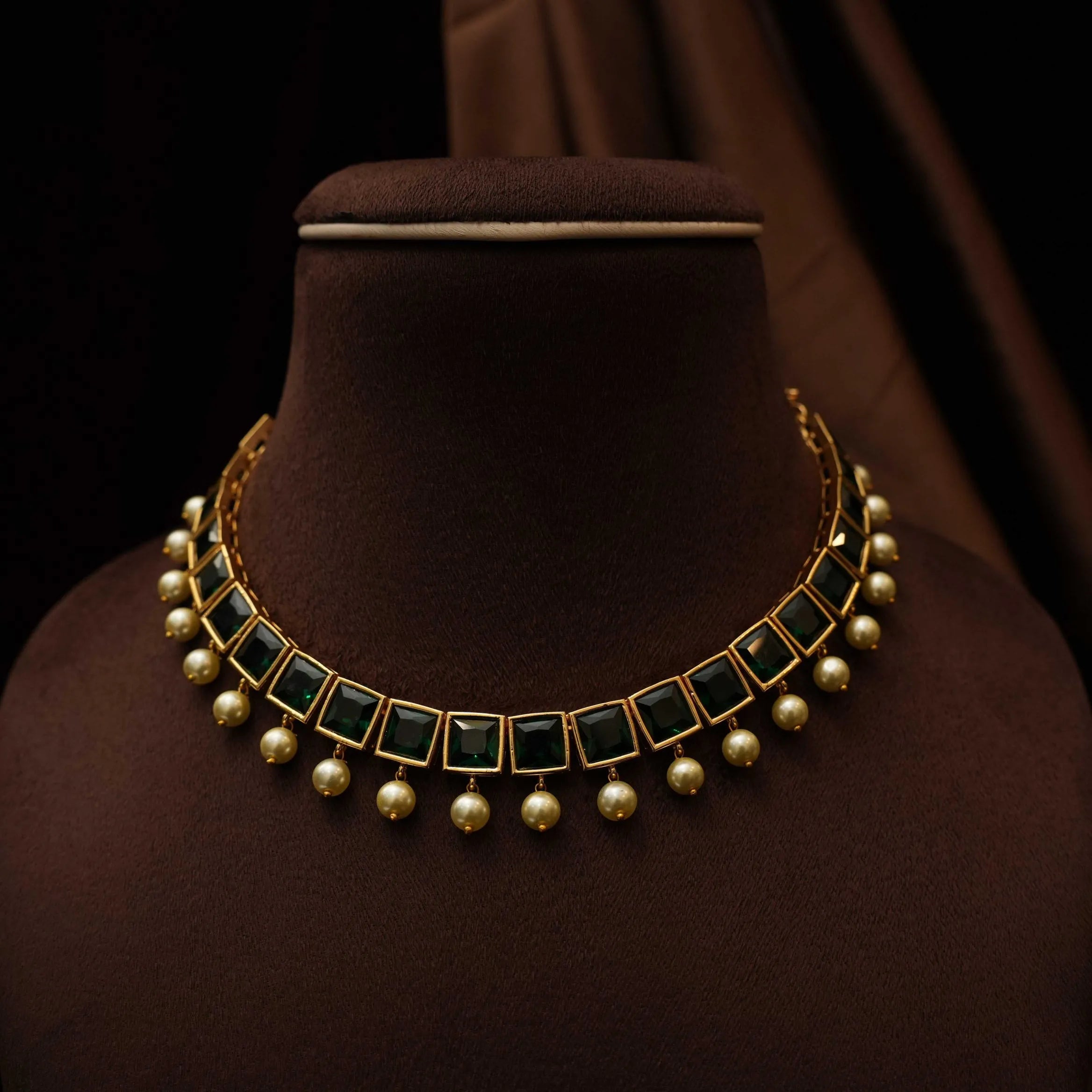 Gamya Antique Necklace - Green