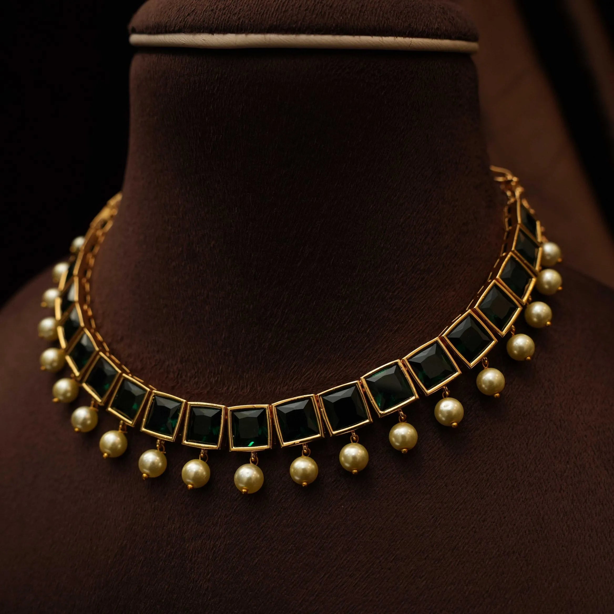 Gamya Antique Necklace - Green