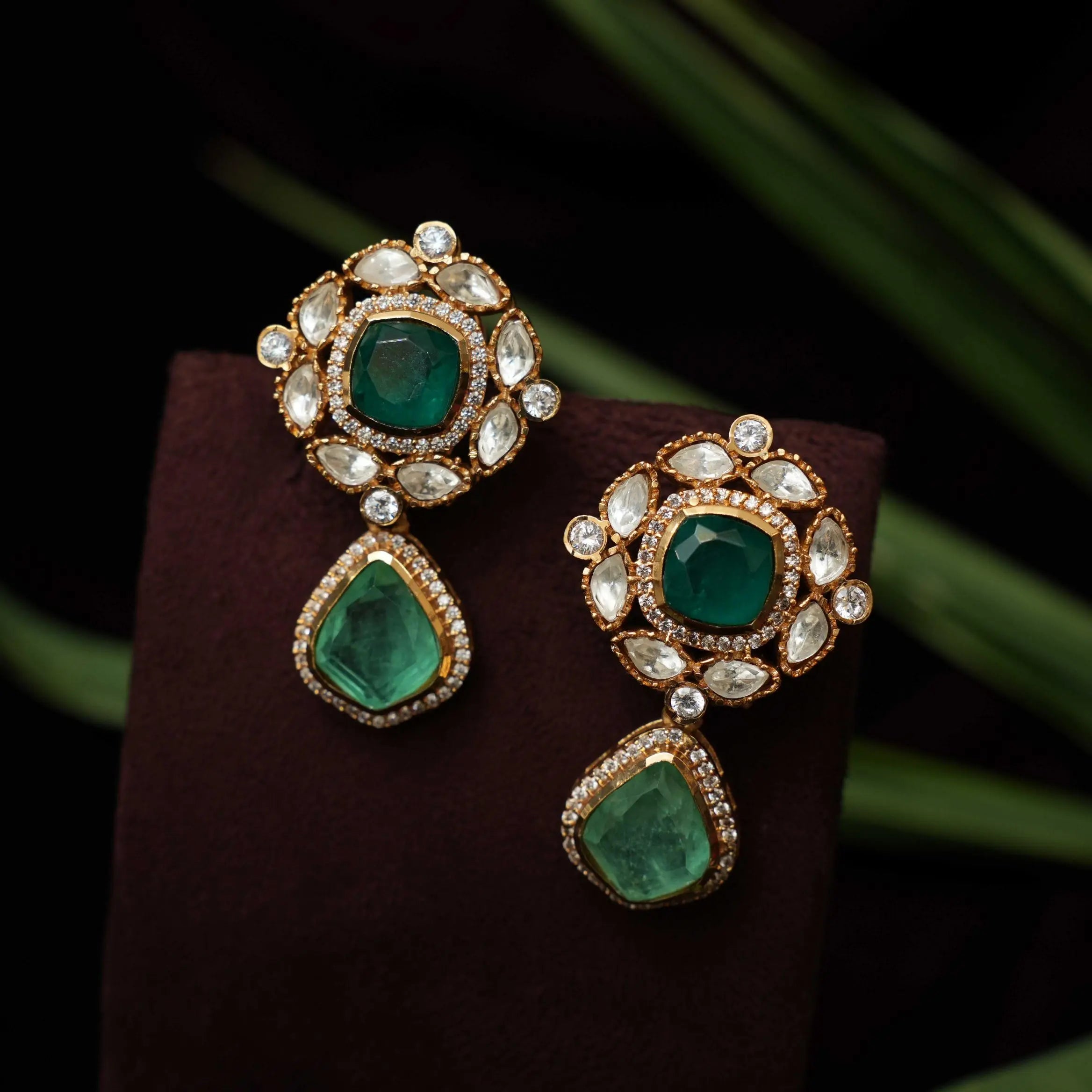 Gatha Polki Necklace - Green