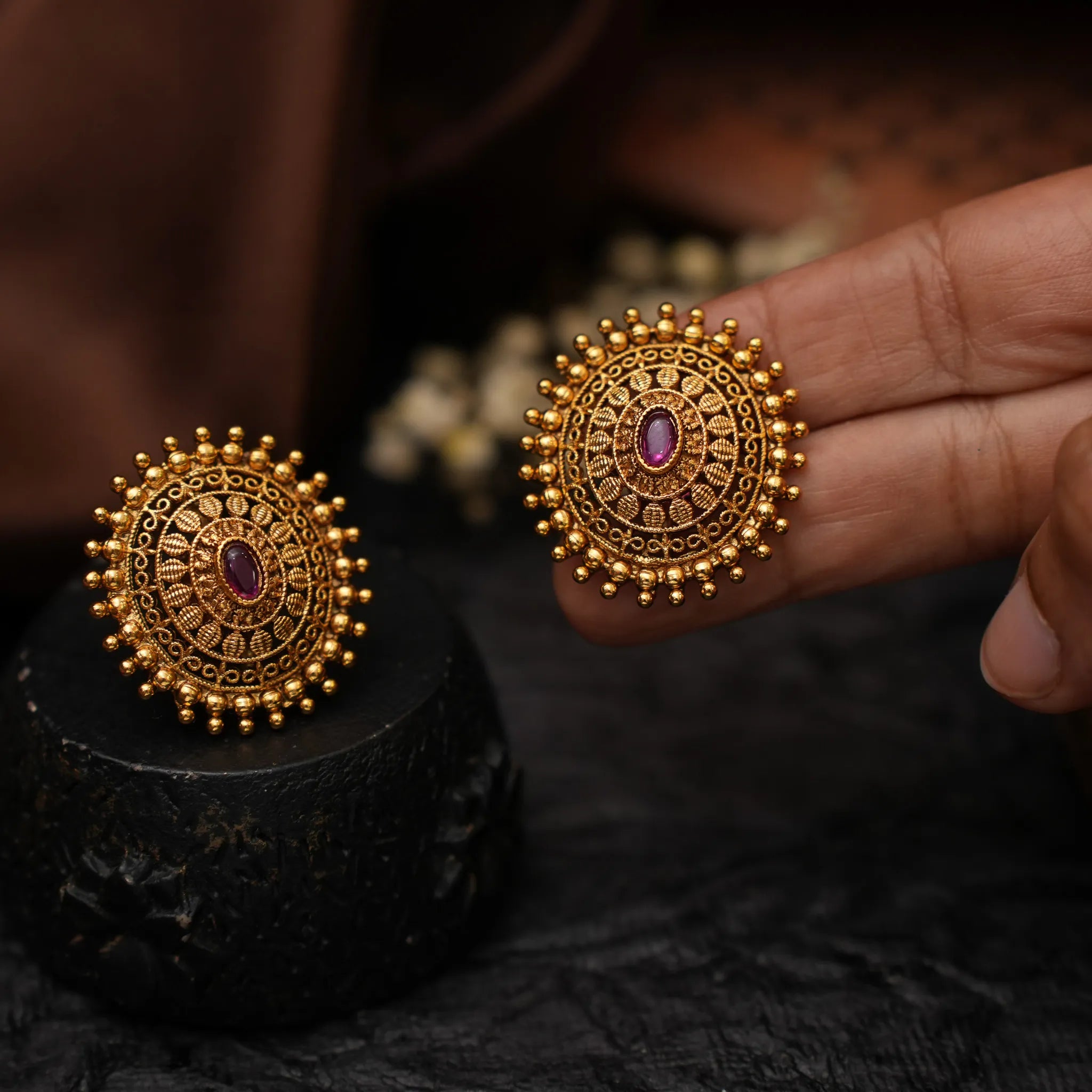 Gauri Antique Ear Stud