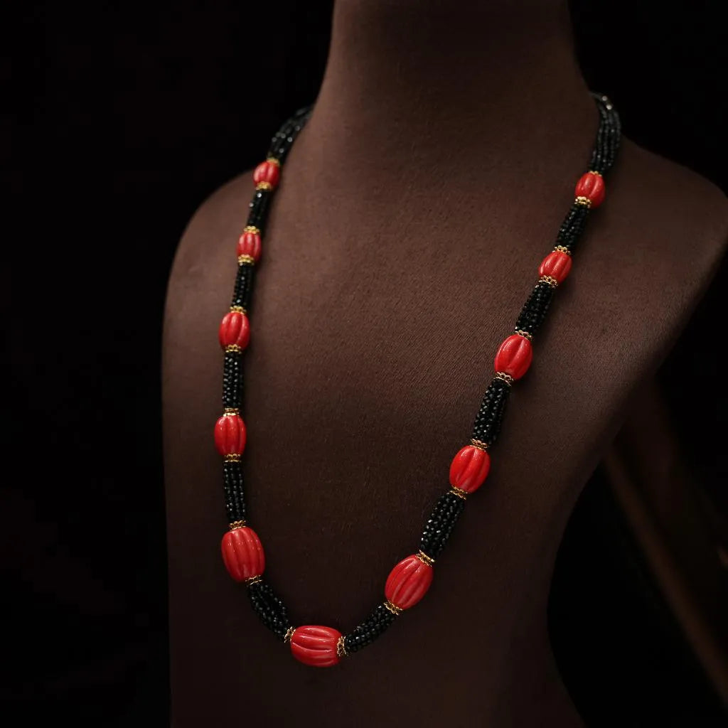 Gauri Beaded Coral Necklace