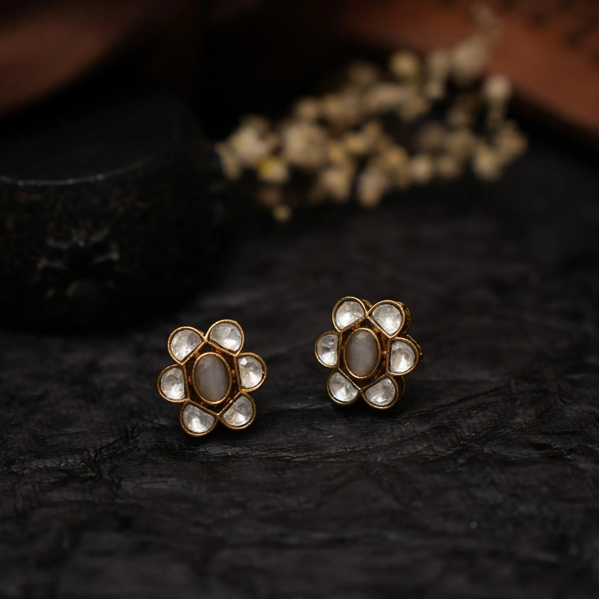 Gauri Polki Ear Stud
