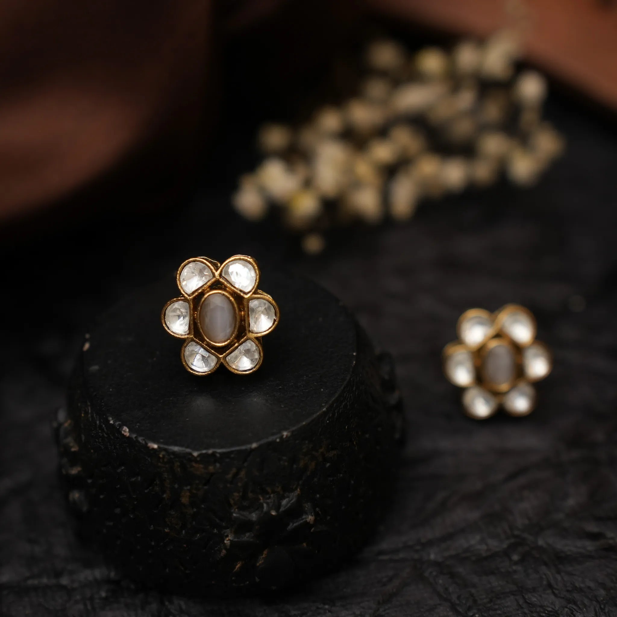 Gauri Polki Ear Stud