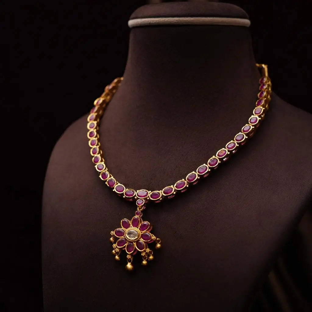 Gauri Silver Reversible Necklace