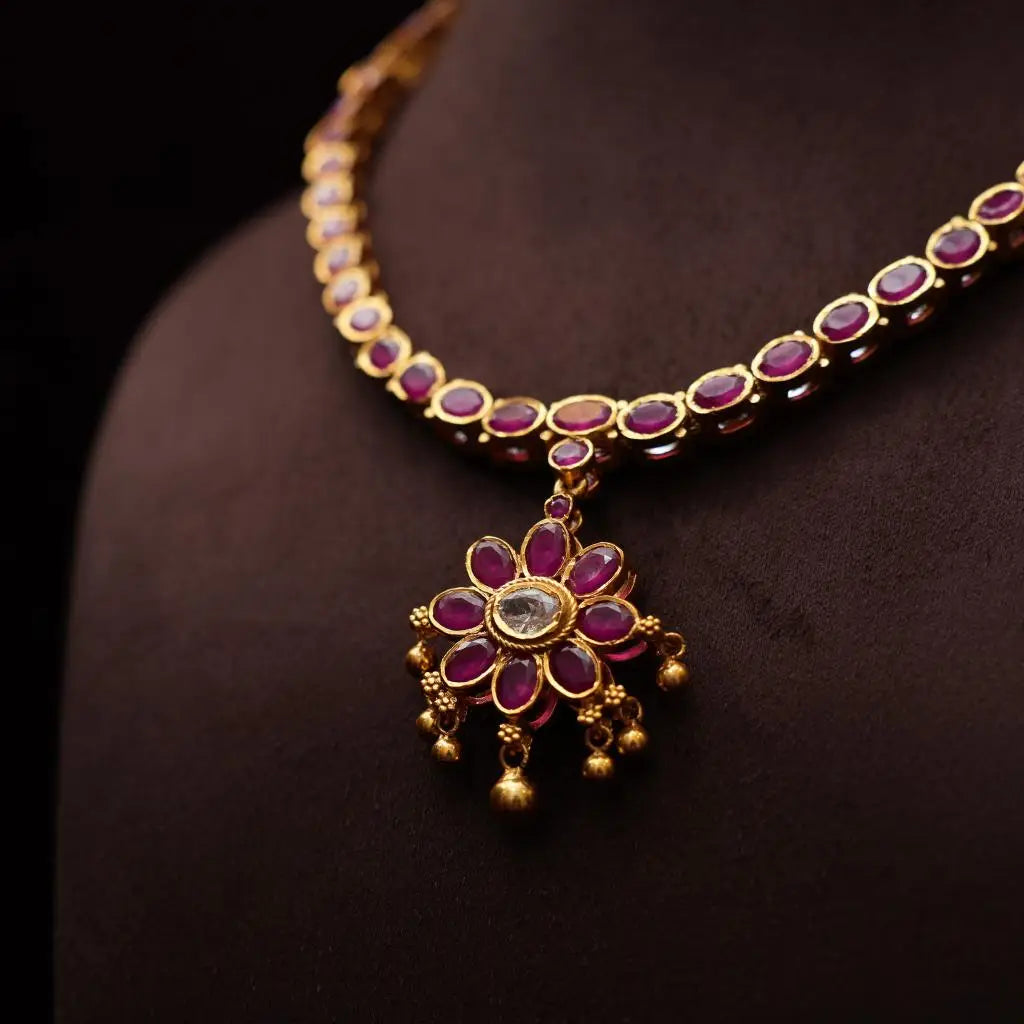 Gauri Silver Reversible Necklace