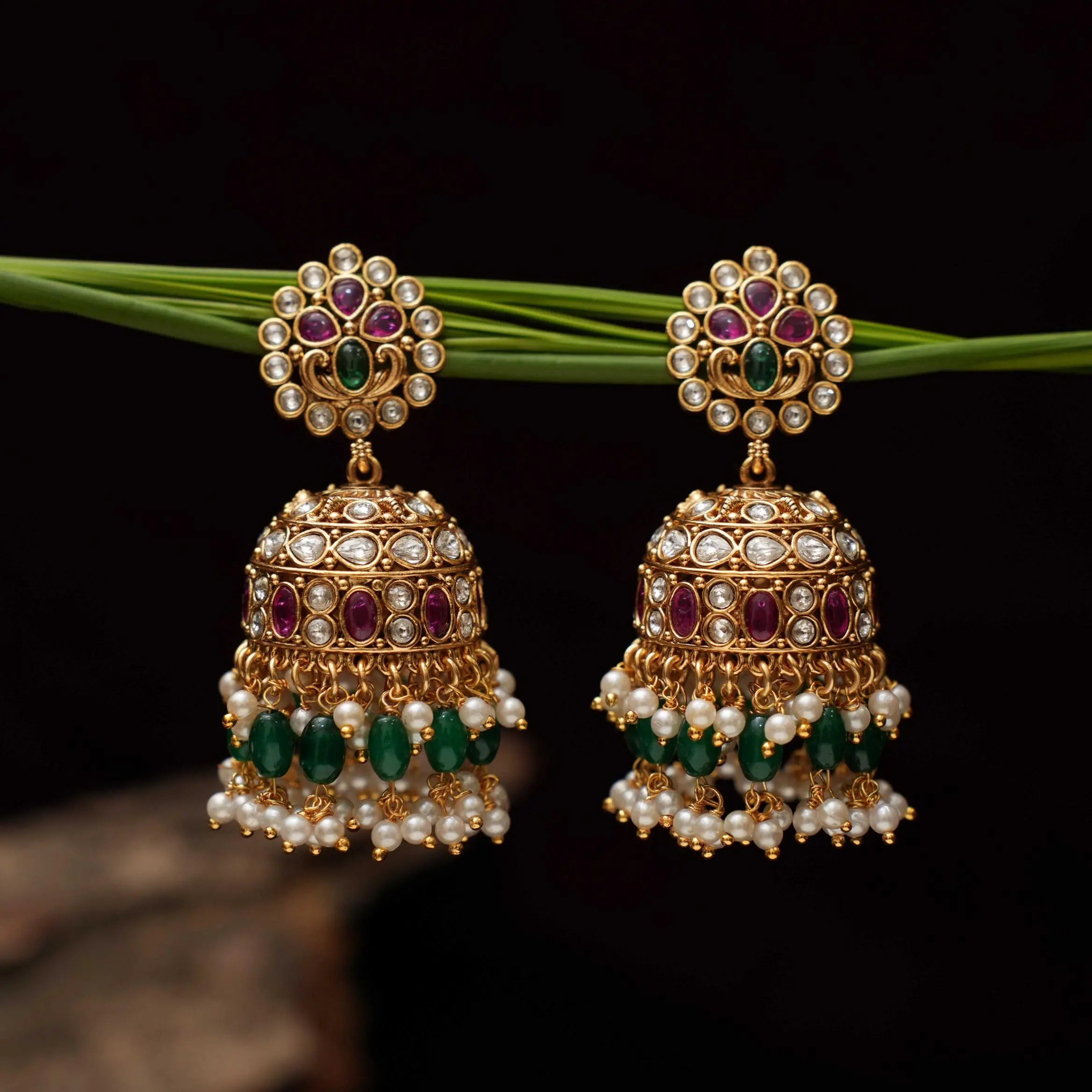 Gayana Antique Jhumka Earrings