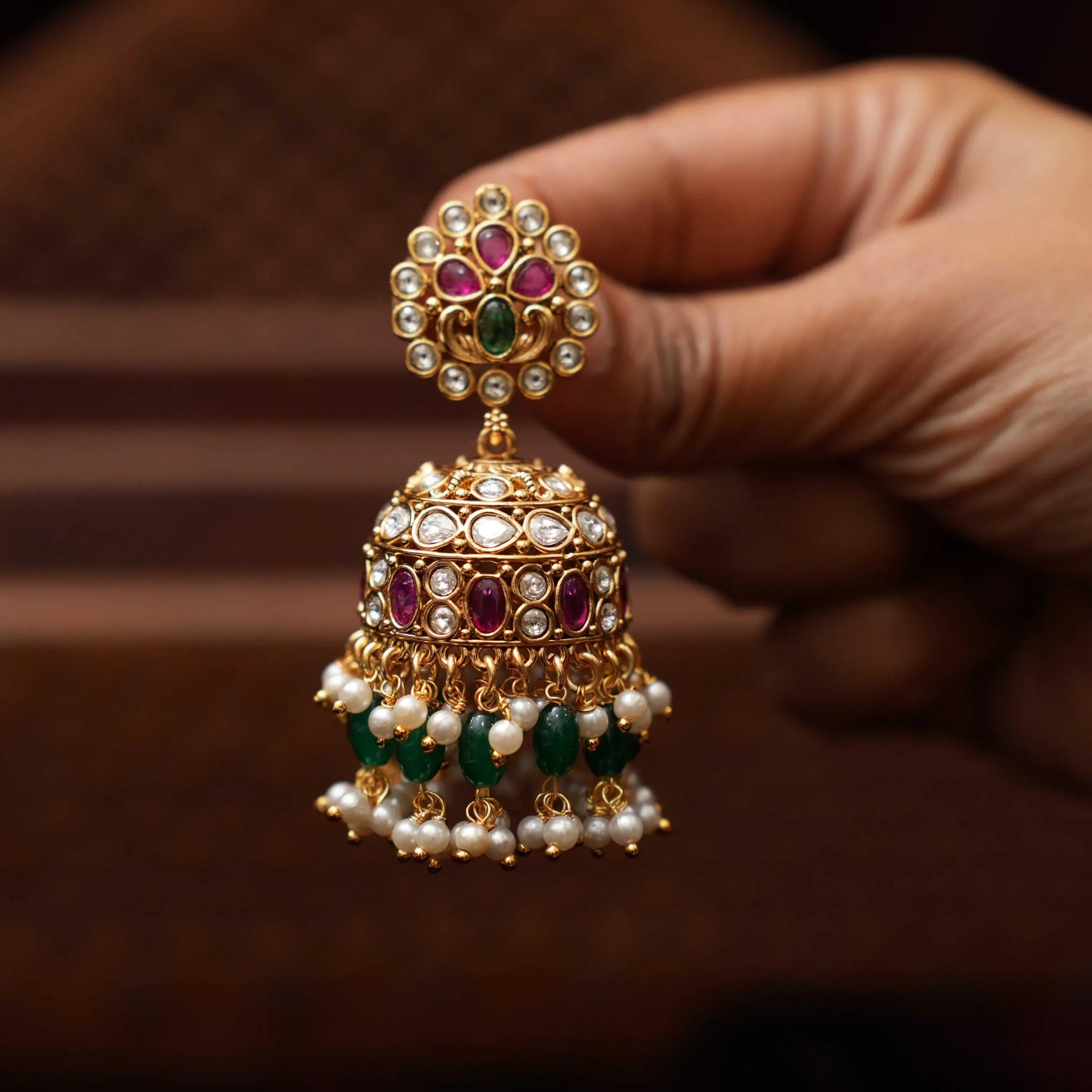Gayana Antique Jhumka Earrings