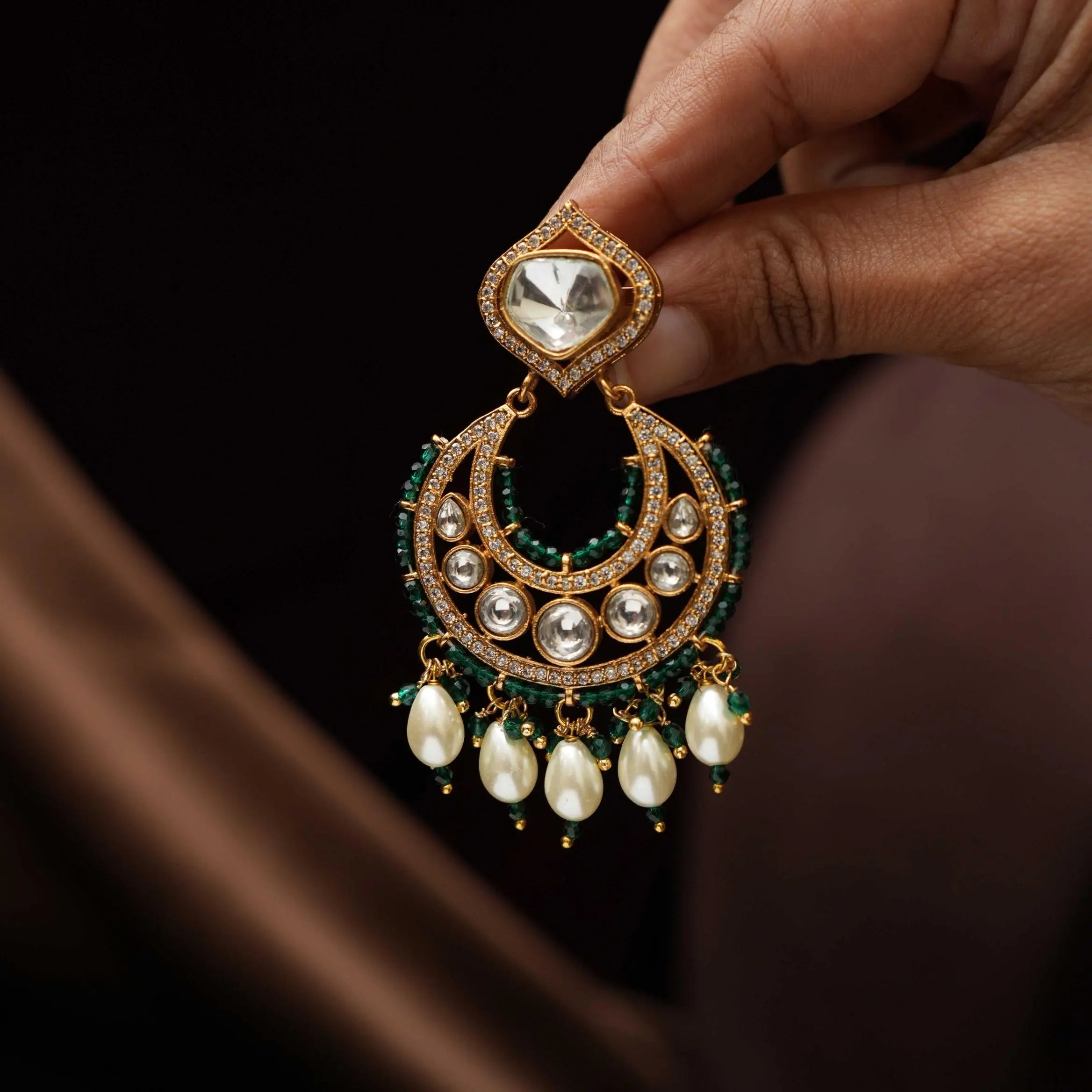 Gayatri Victorian Chandbali Earrings