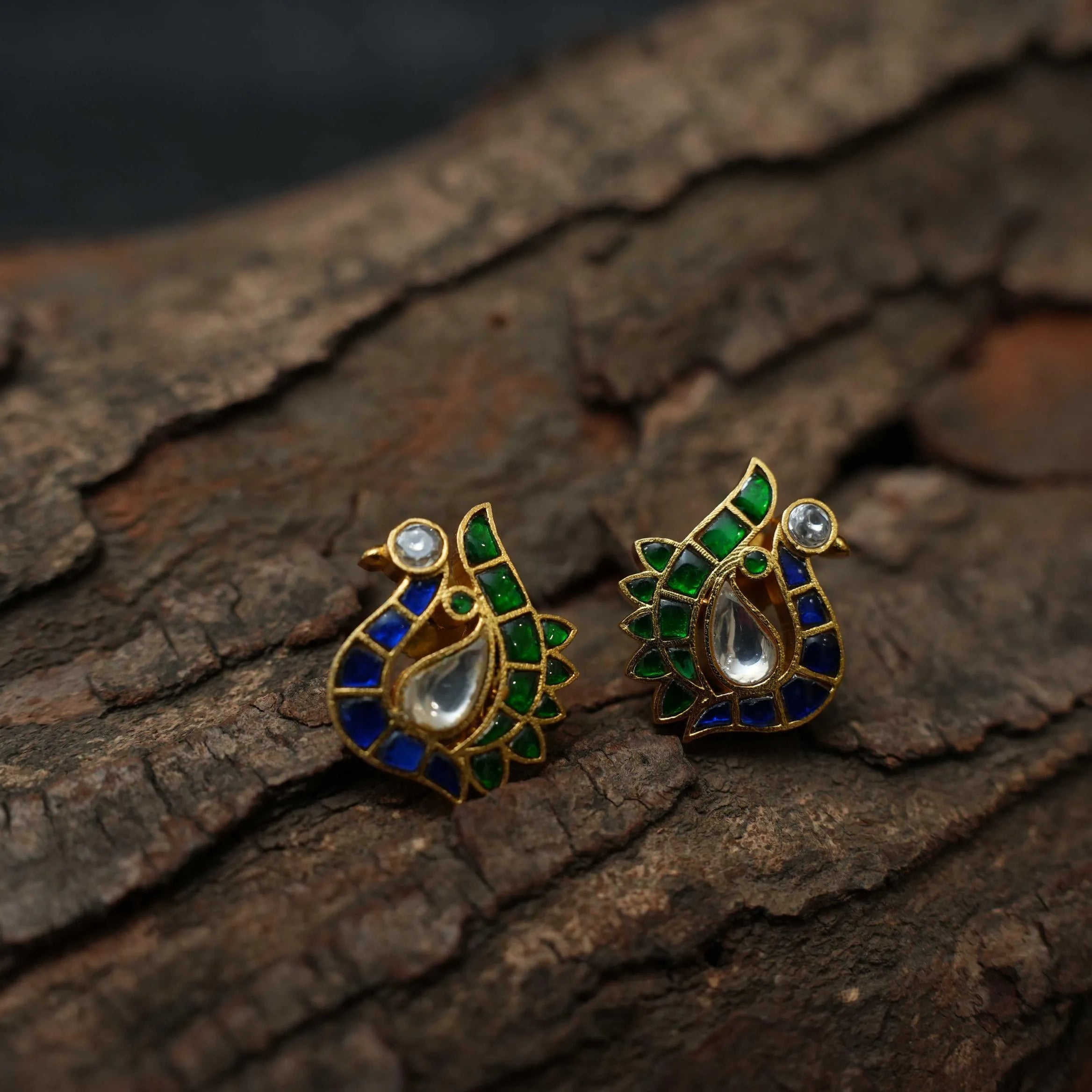 Geya Polki Ear Stud - Blue