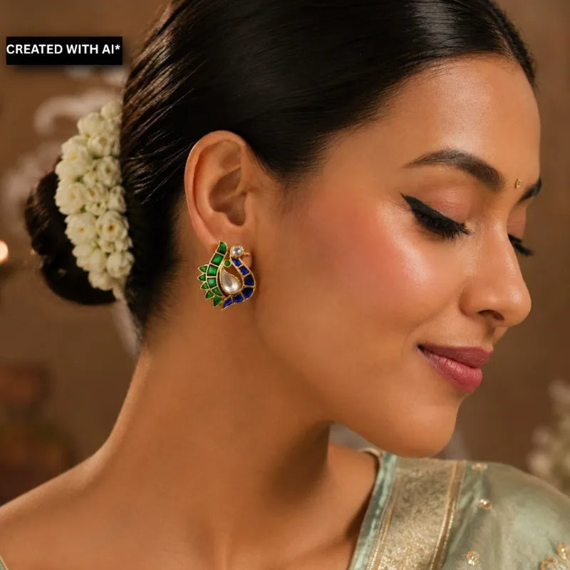 Geya Polki Ear Stud - Blue